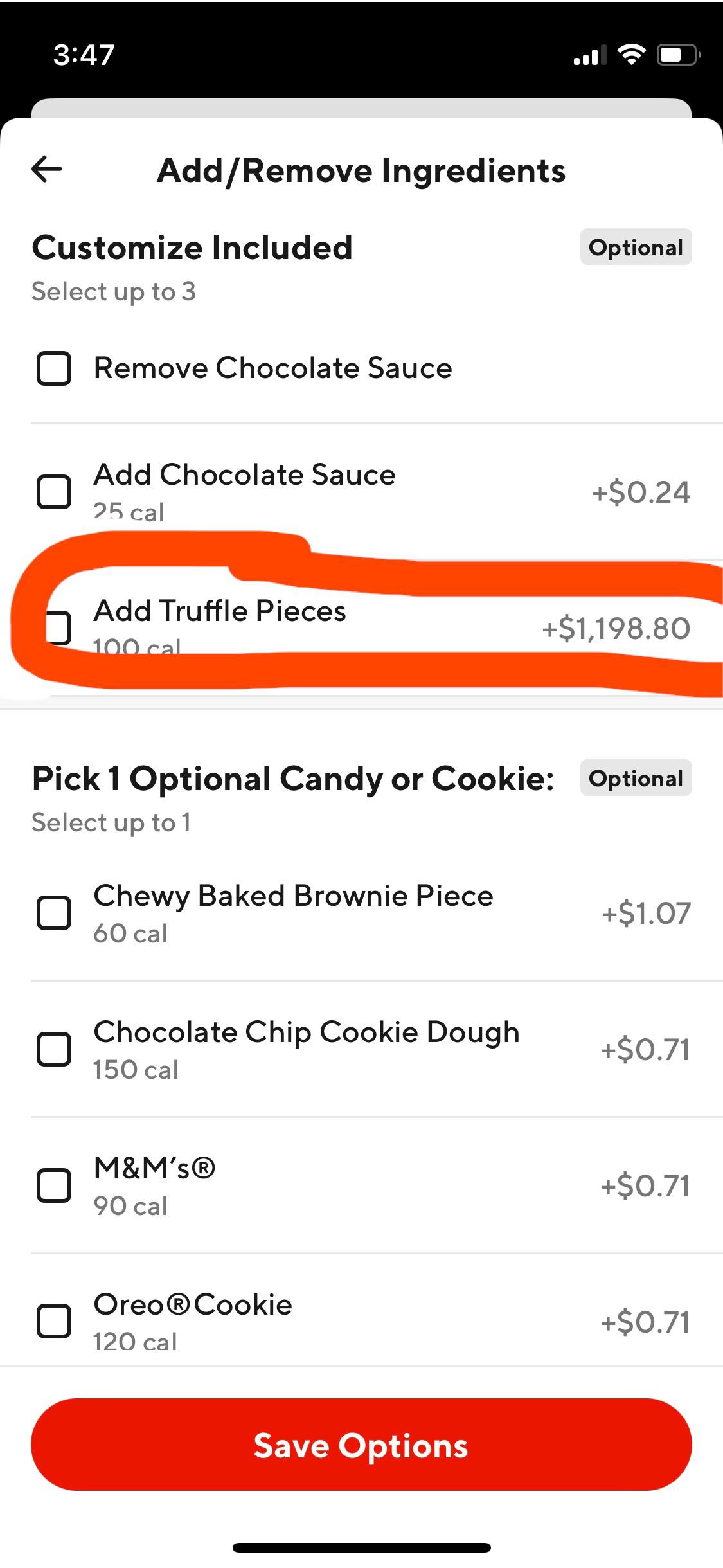 Dairy Queen truffles r/doordash