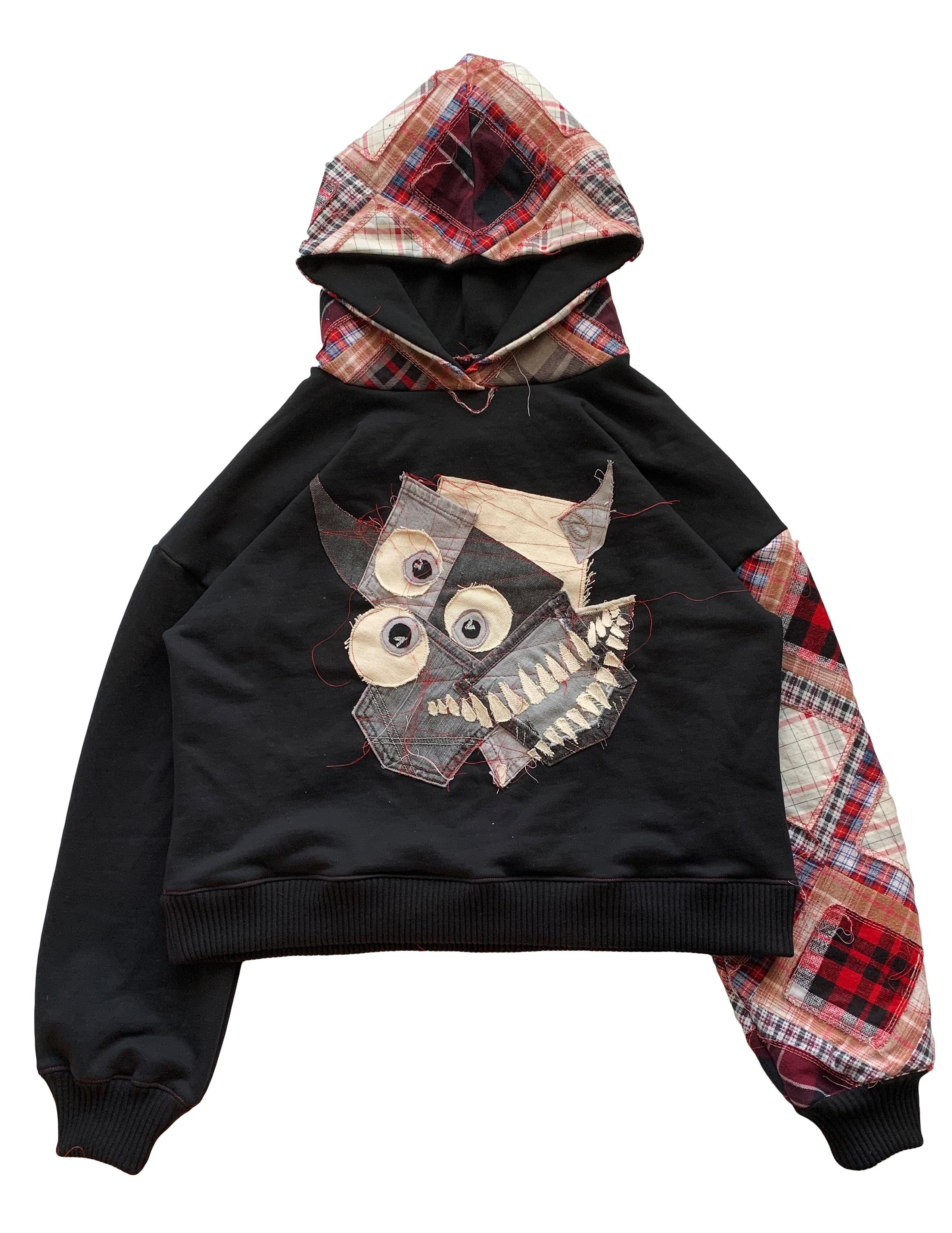 [ART] 1/1 Patchwork hoodie I made, graphic is fabric! streetwear