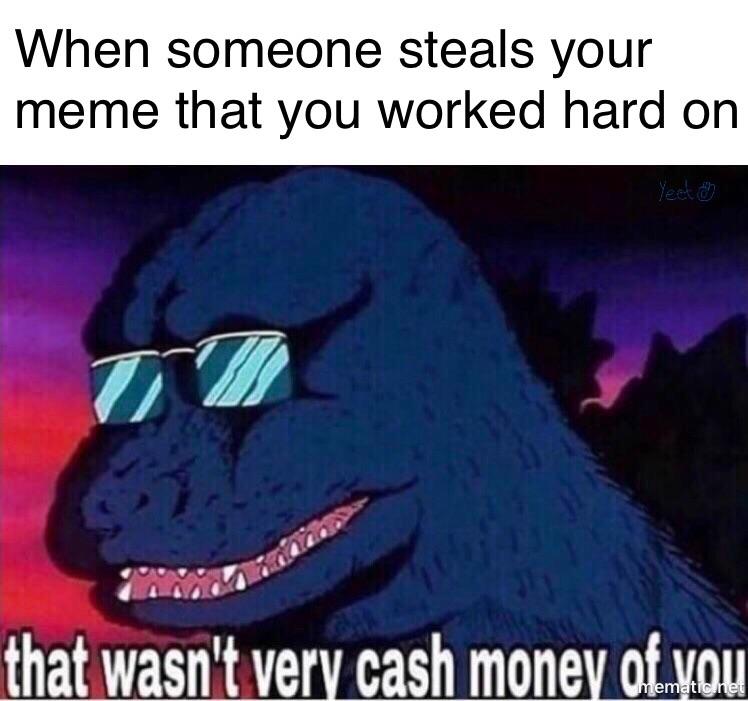 Download Cash Money Meme Godzilla PNG & GIF BASE