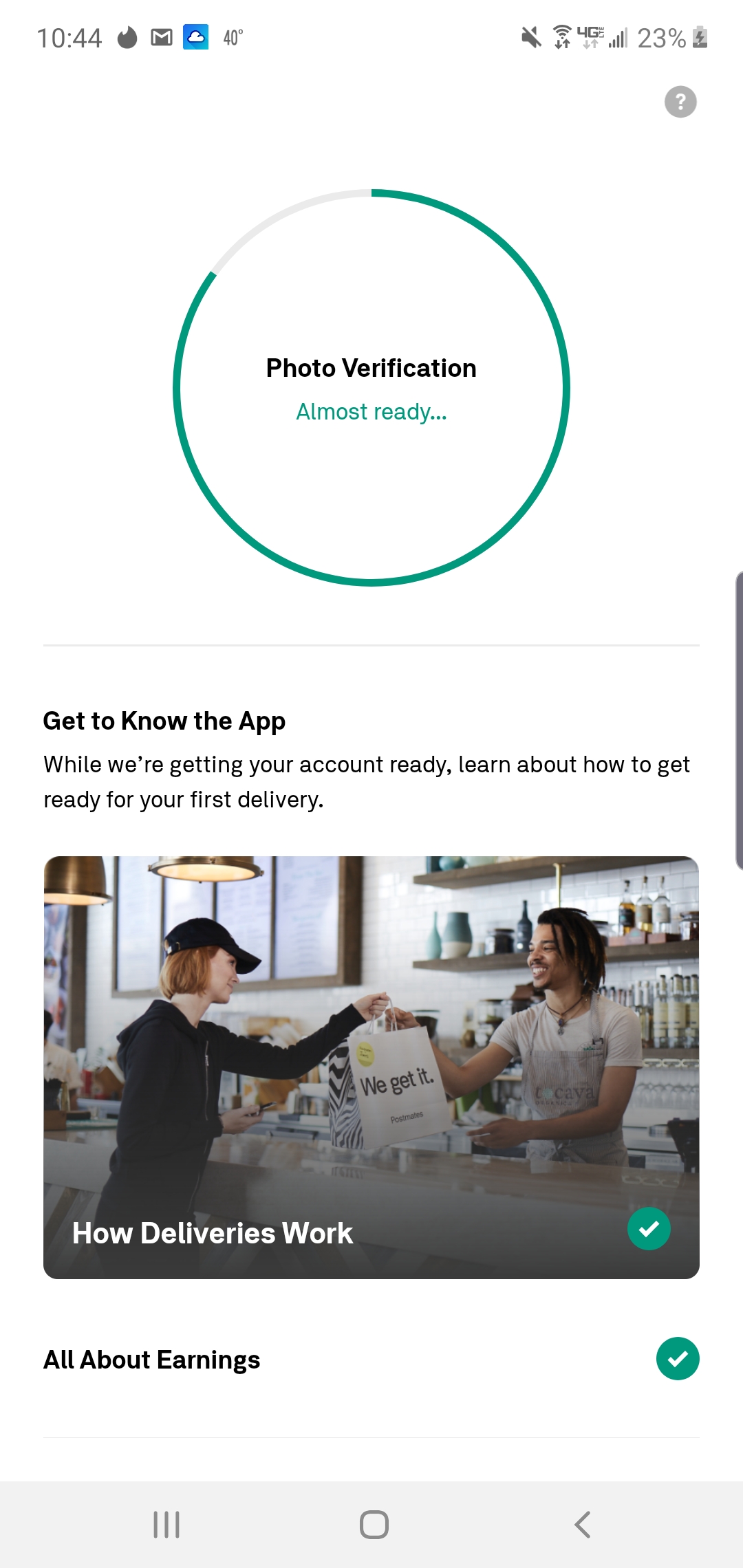 The app has been stuck on this page for about 3 hours. I tired