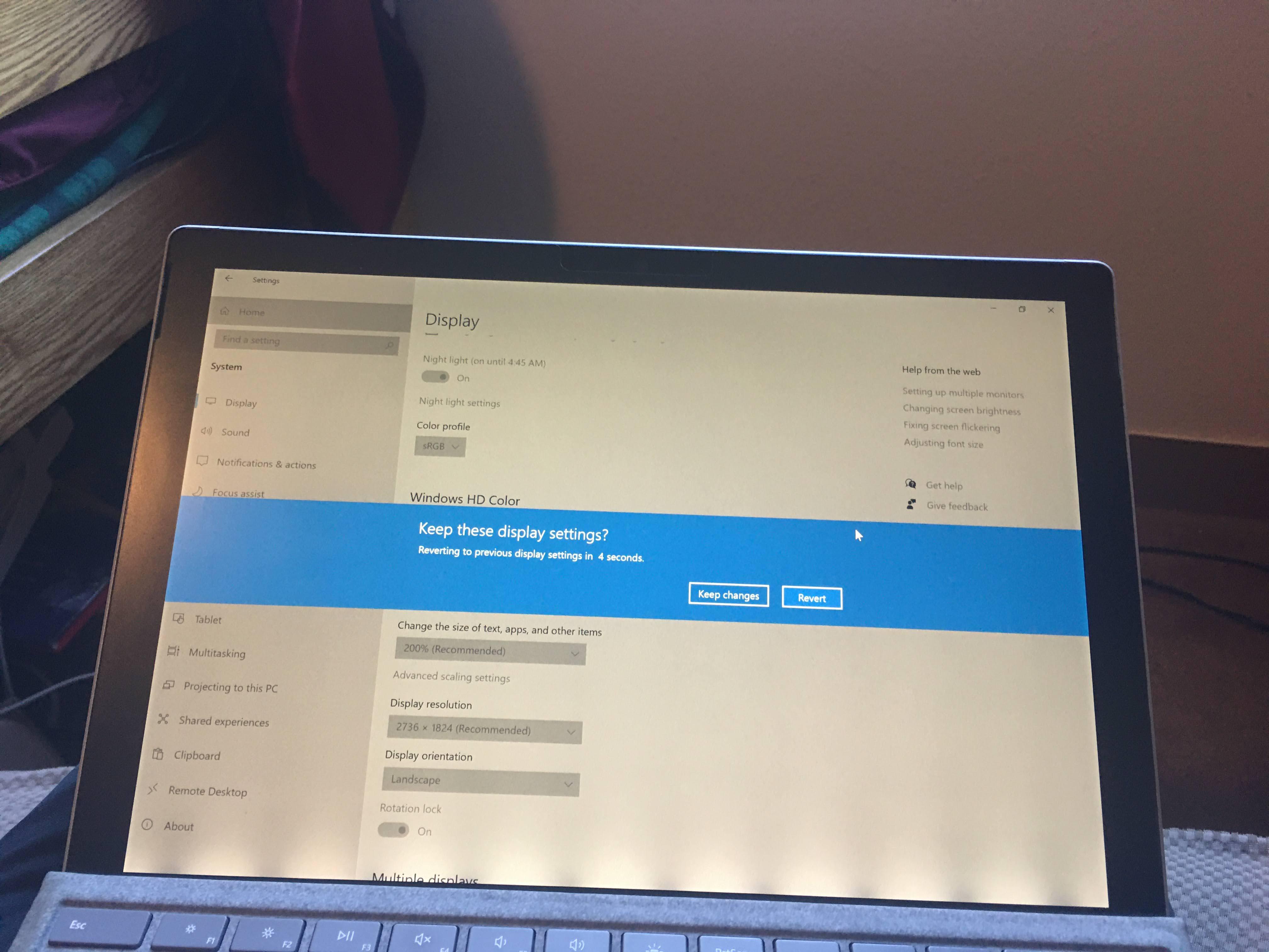 Surface Pro 2017 "Stage Lighting" light bleed issue. Out of warranty