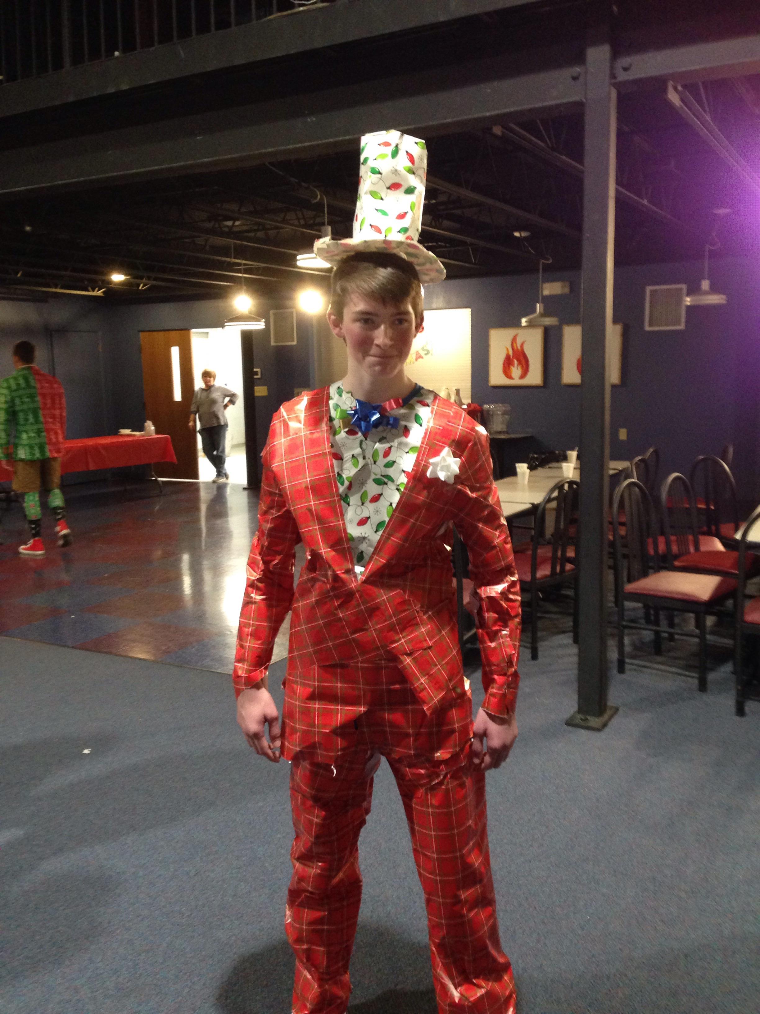 Snazzy Suit made with gift wrapping r/DiWHY