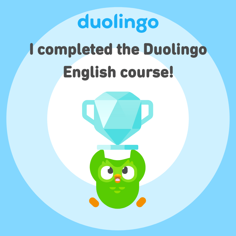 Finally I completed the English course and I feel like a better person
