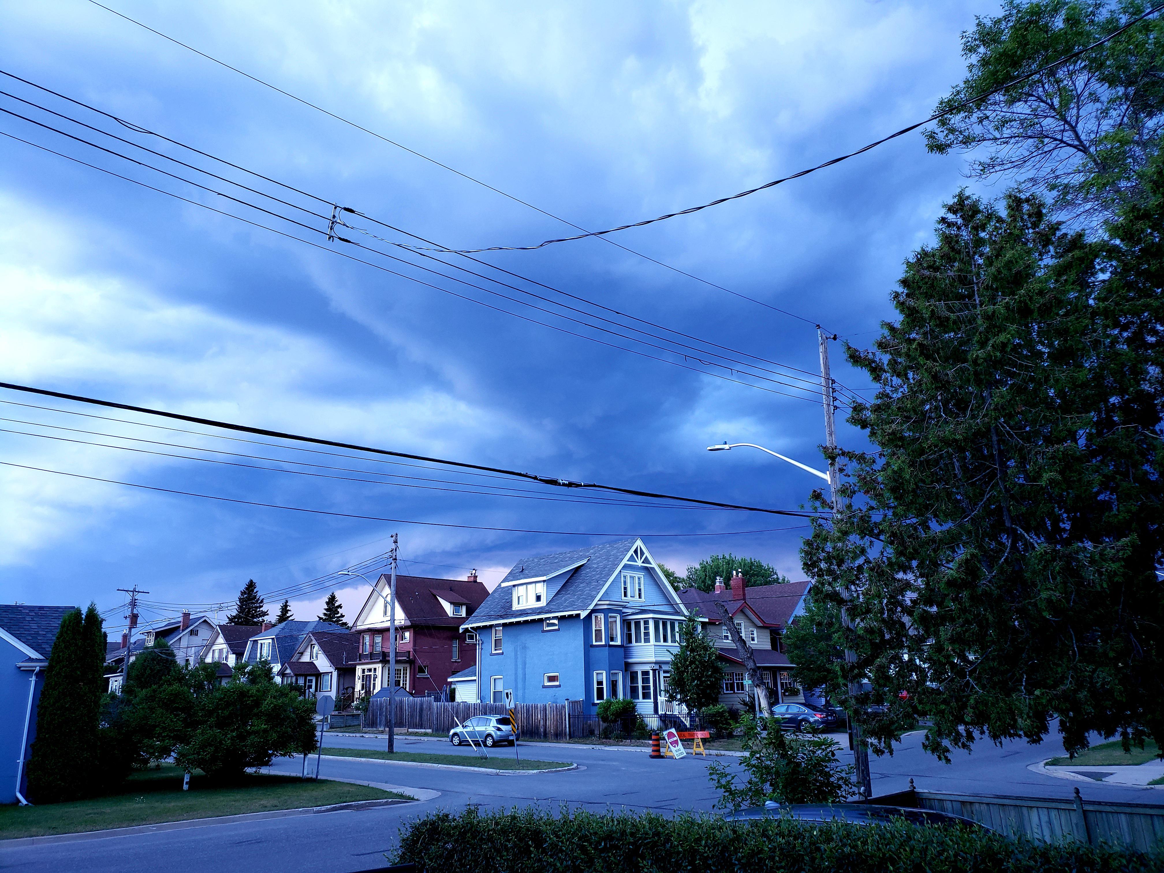 Just before the storm hit, the light was amazing! Thunder Bay living up