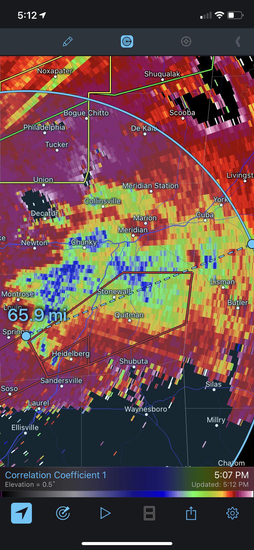 Debris field from Soso, MS tornado. Debris falling out of the sky 66