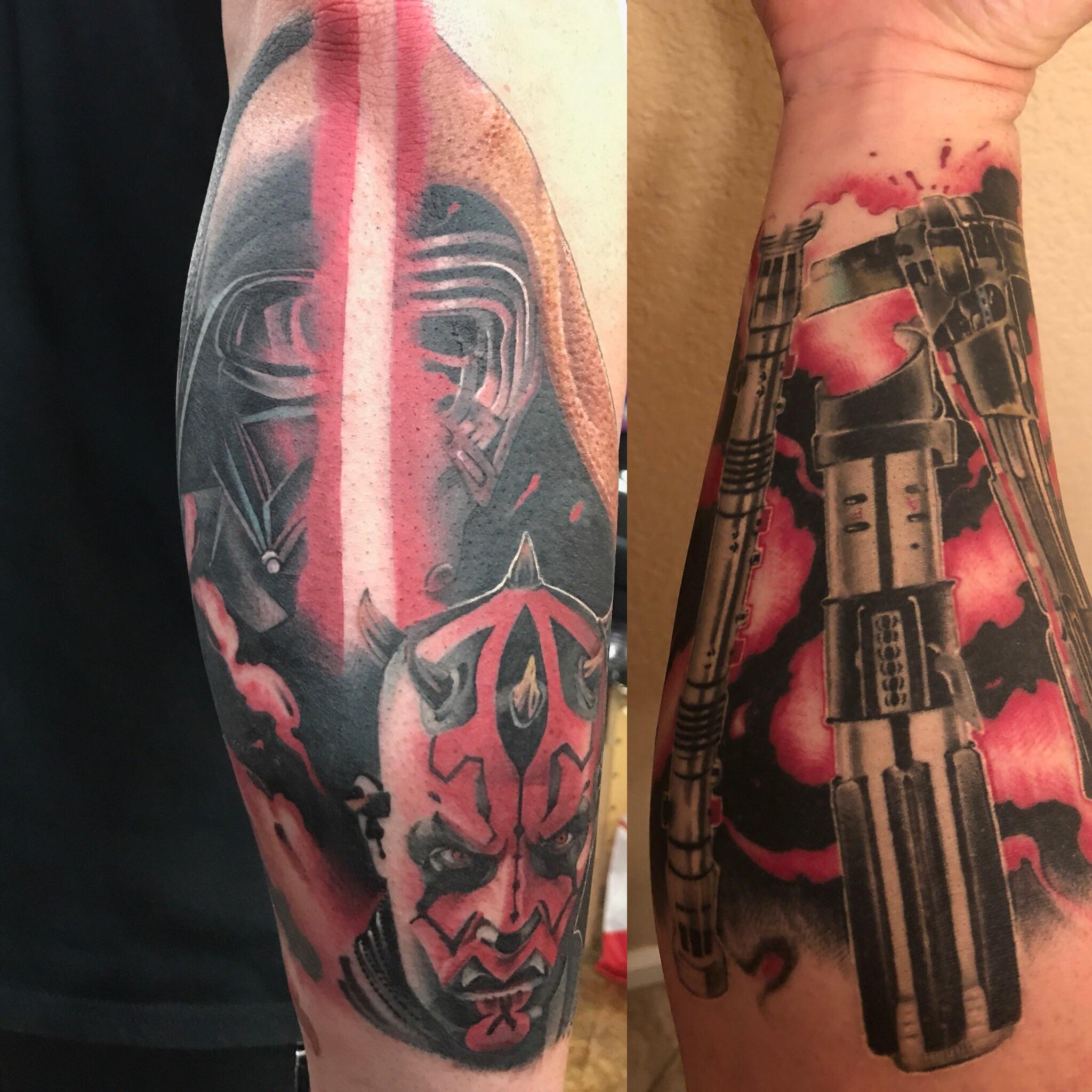 “Dark side” By Jessie Witt at Black Rose Tattoo in