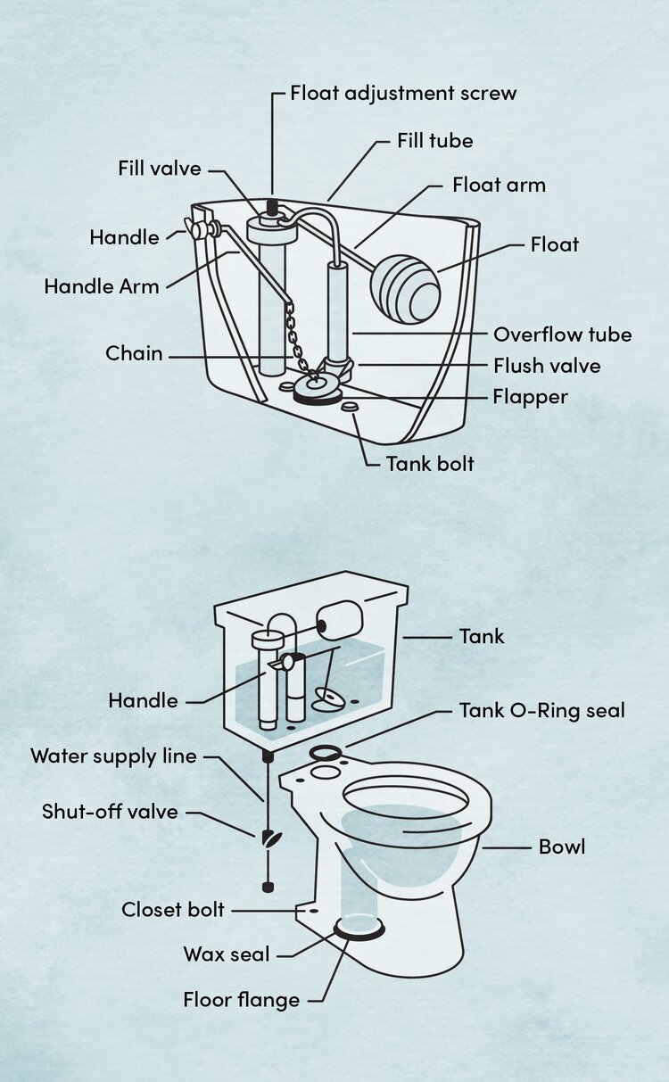 toilet bowl and tank : r/PartsDiagrams