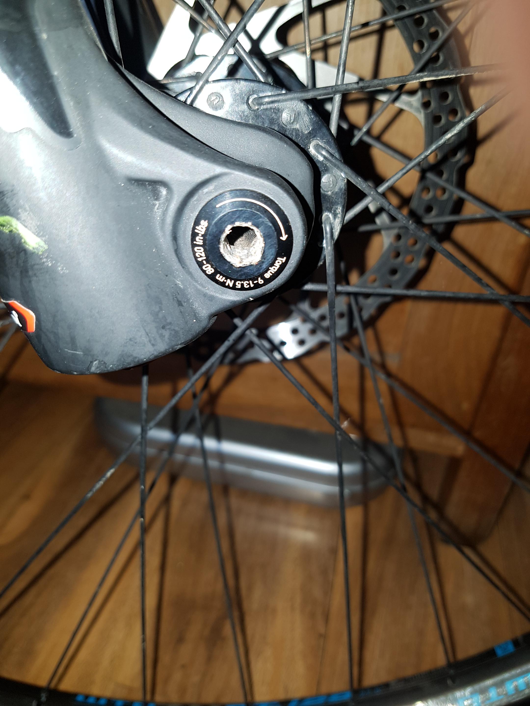 How to remove? Rounded Front ThruAxle bolt r/bikewrench