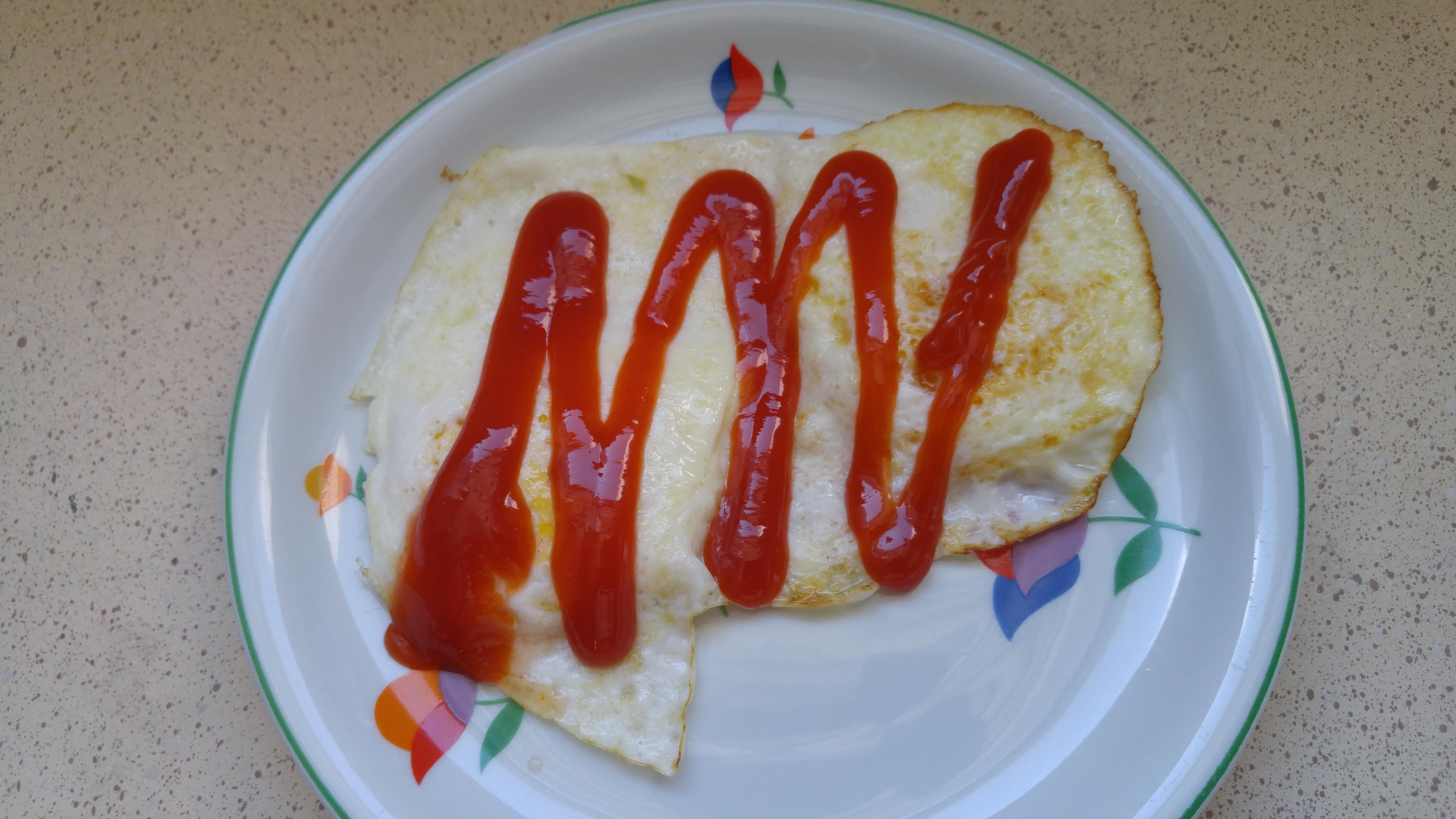 I wonder if there's a place where I can be free to ketchup my eggs