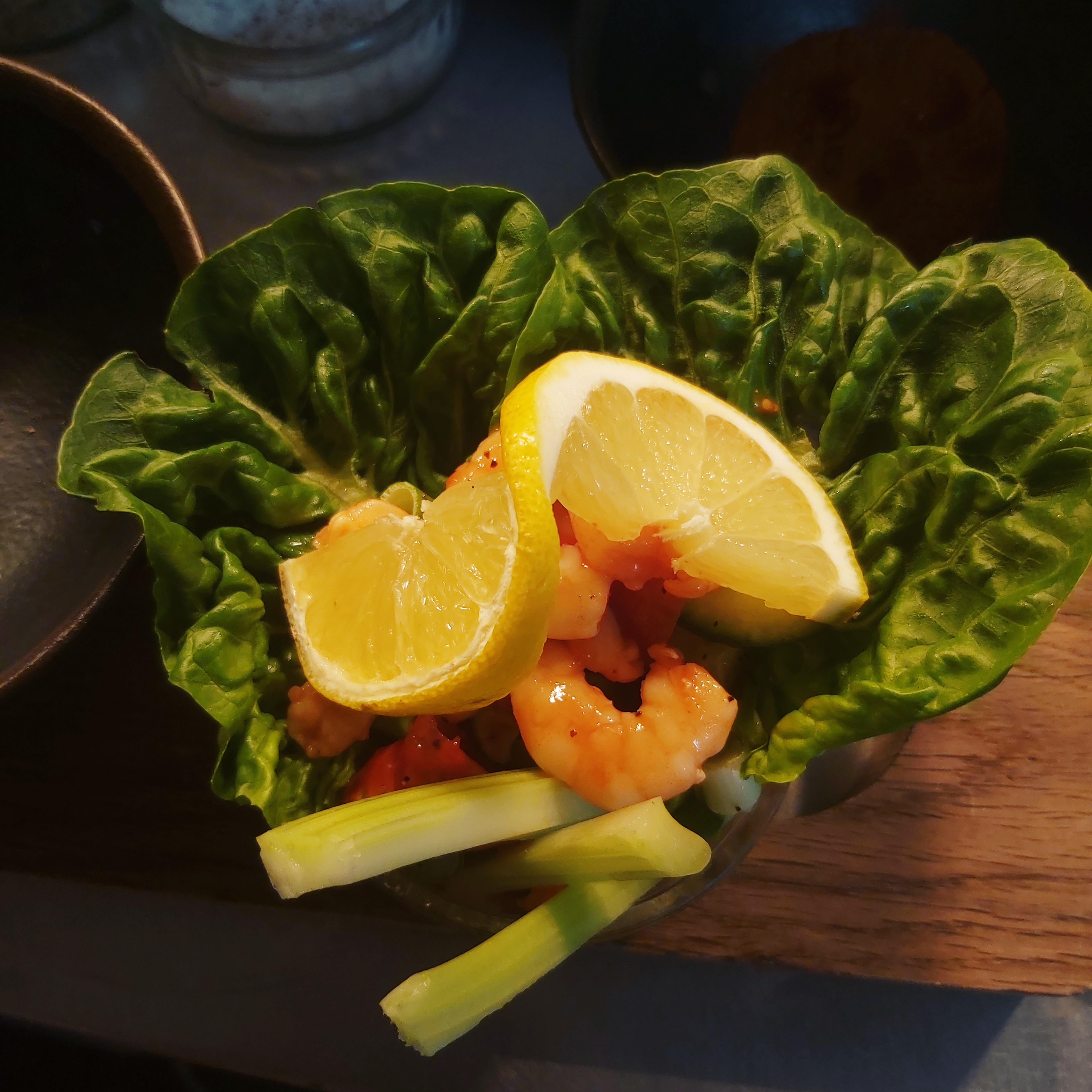 [pro/chef] bloody Mary prawn cocktail r/food