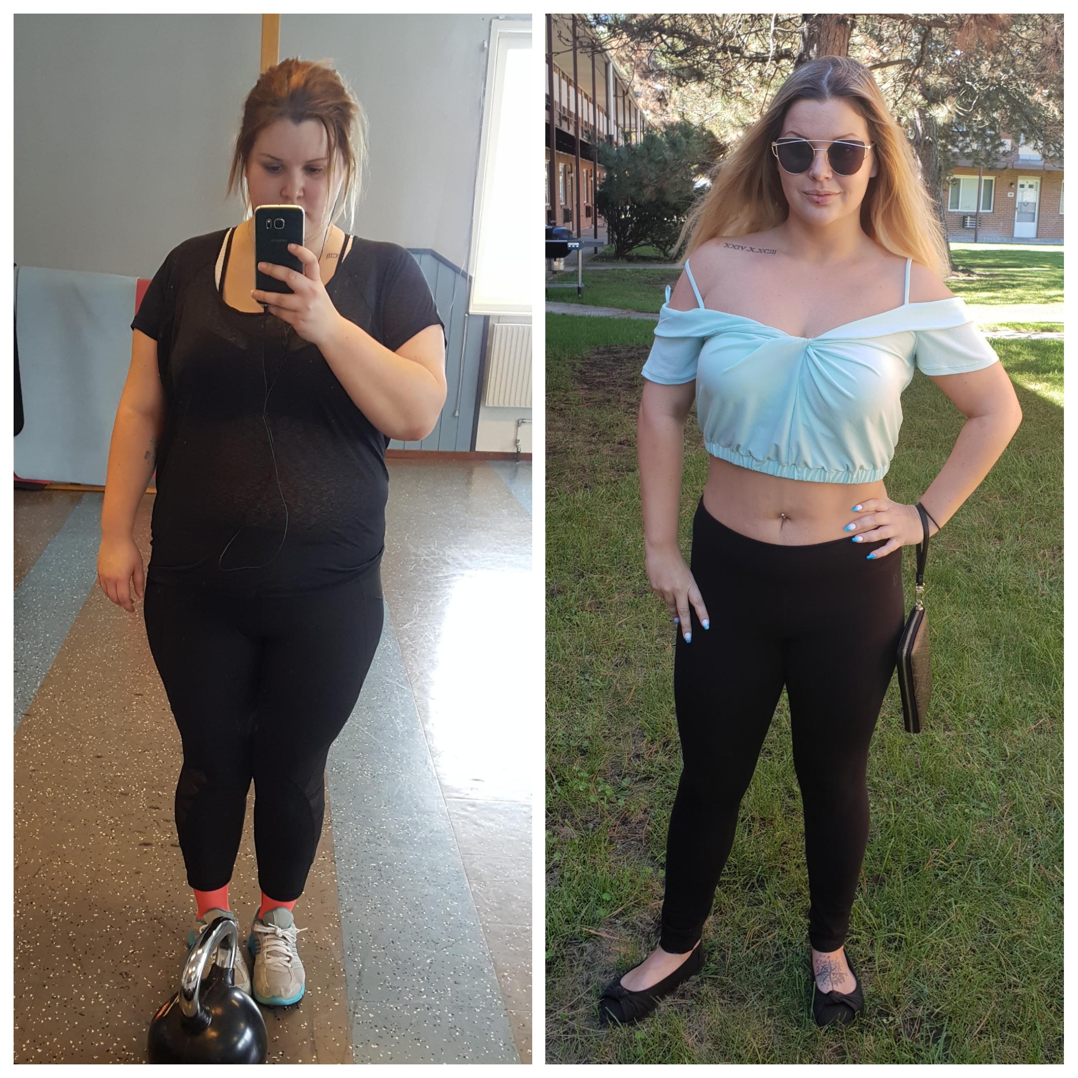 F/24/5'3" [220>160 = 60lbs] (7 months) finally at my first big goal weight! Think I want to get
