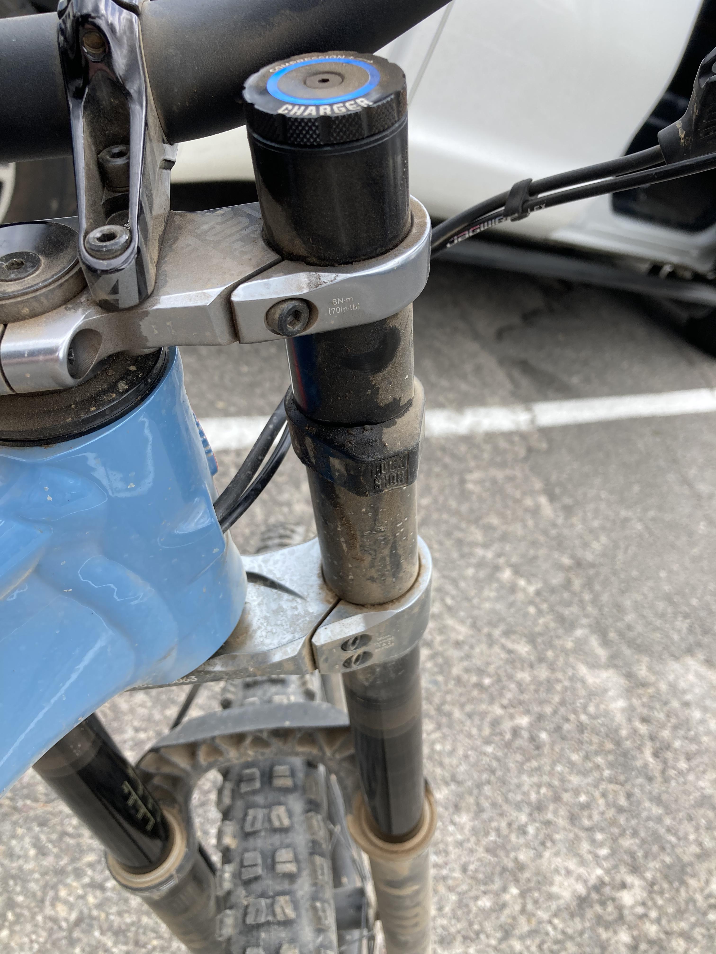 Top of fork leaking? Almost new bike with boxxer fork. 4th day out. r