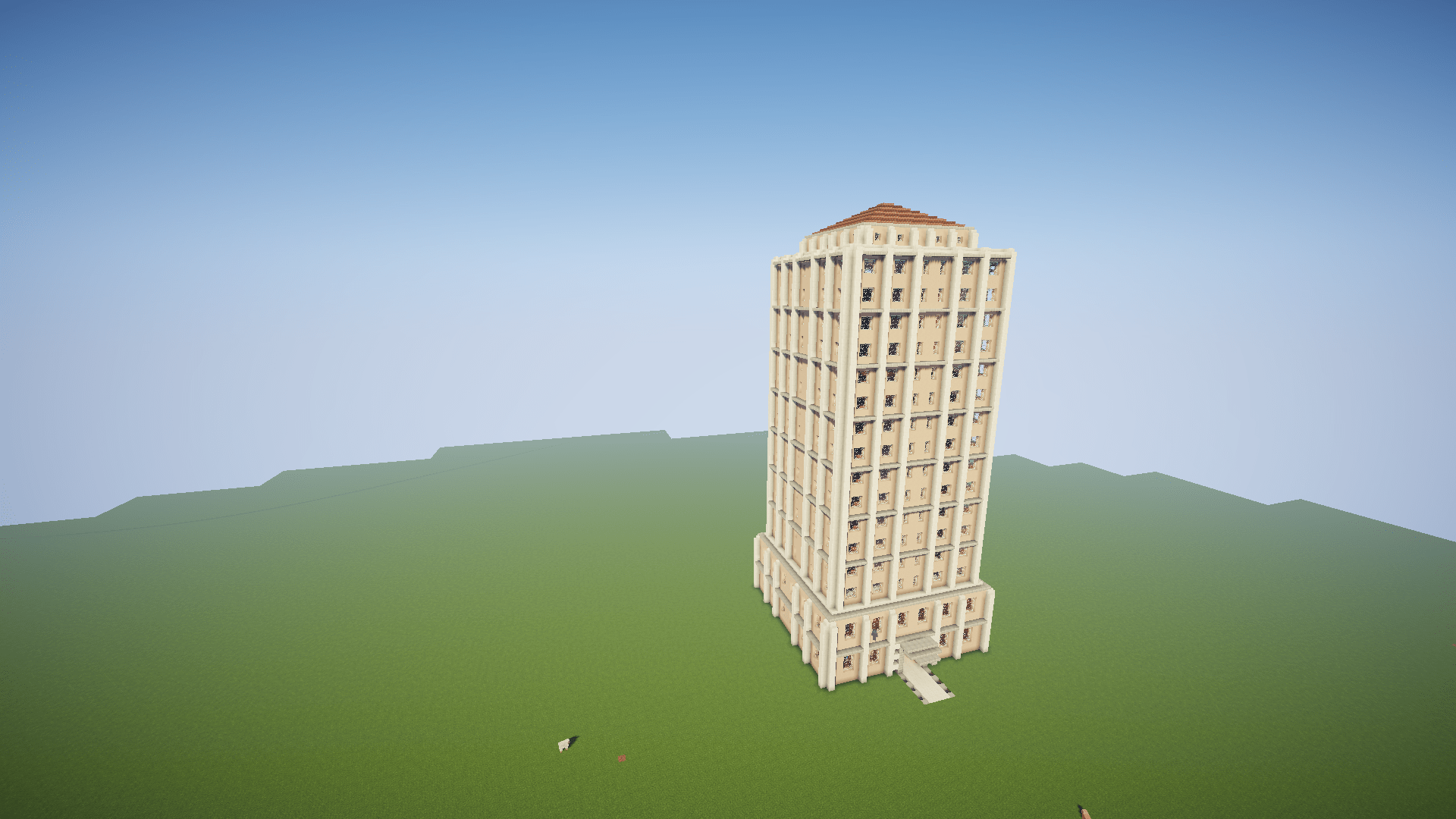 I tried building an Art Deco skyscraper r/Minecraft