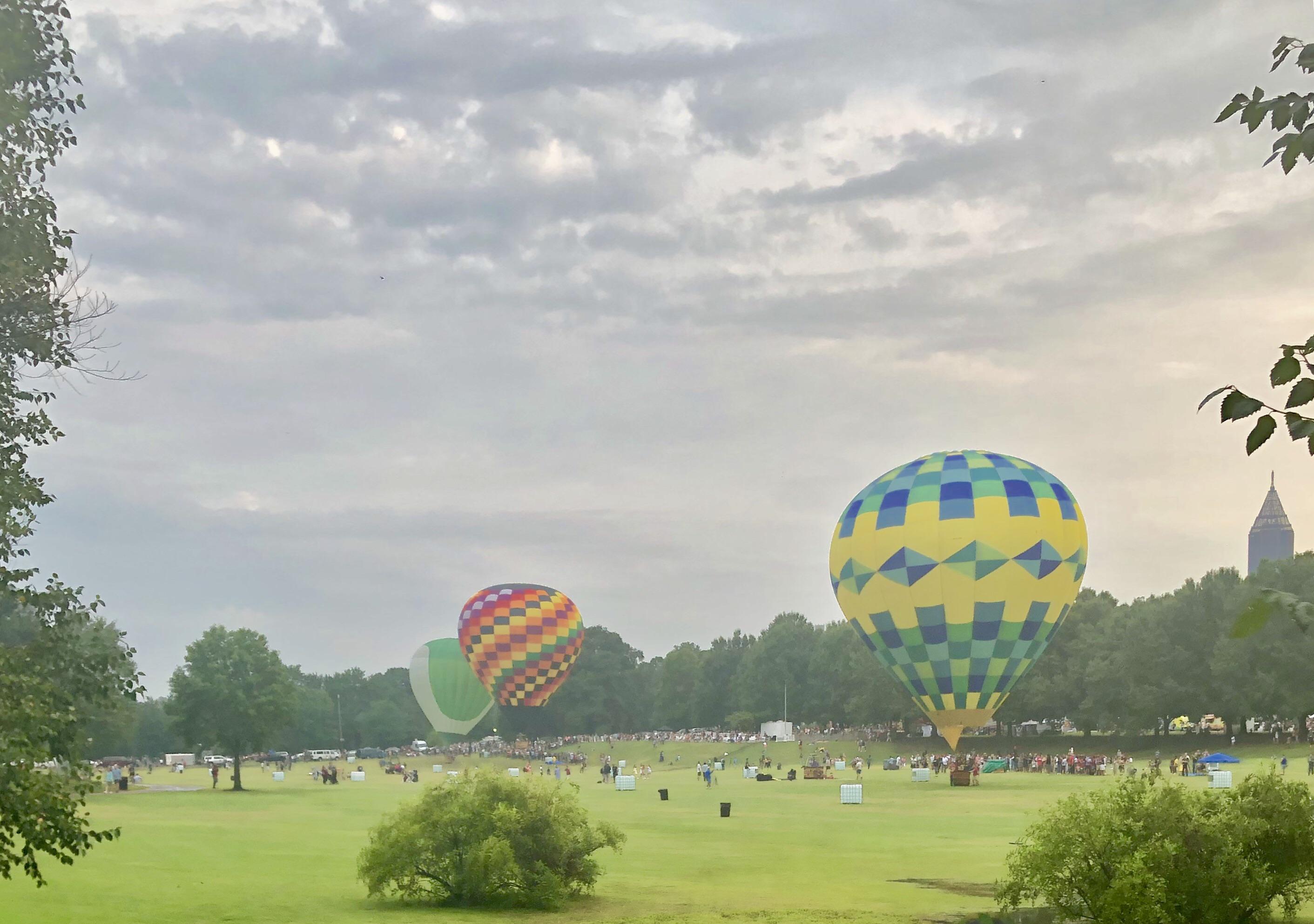 The Piedmont Park hot air balloon festival was a nice surprise today