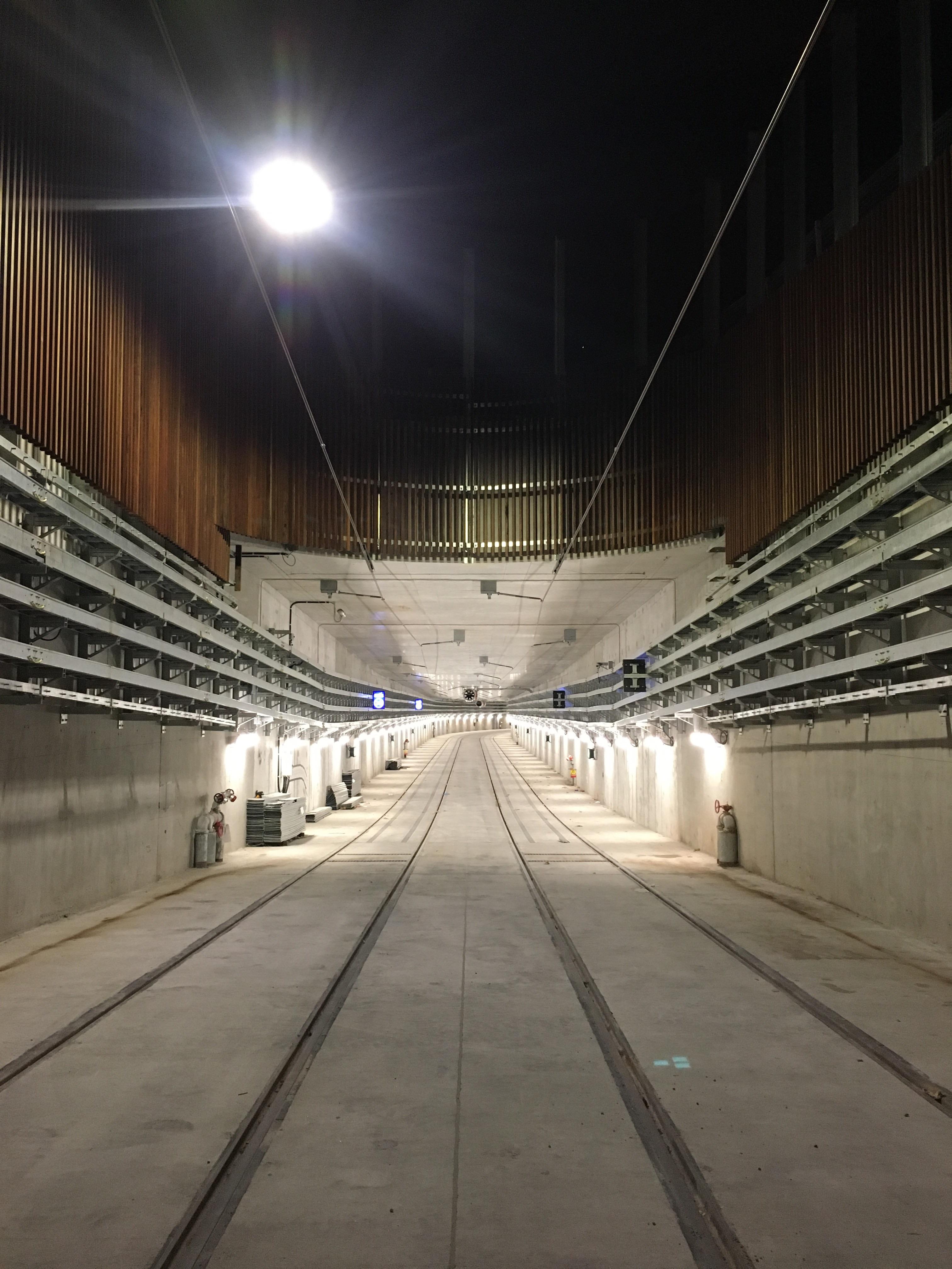Entry into the new Sydney Light Rail tunnel under Moore Park r/sydney