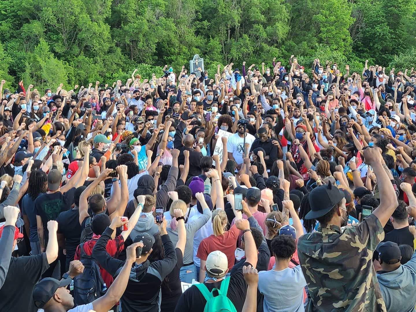Peaceful rally at the birthplace of Malcolm X in Omaha, NE. r/pics