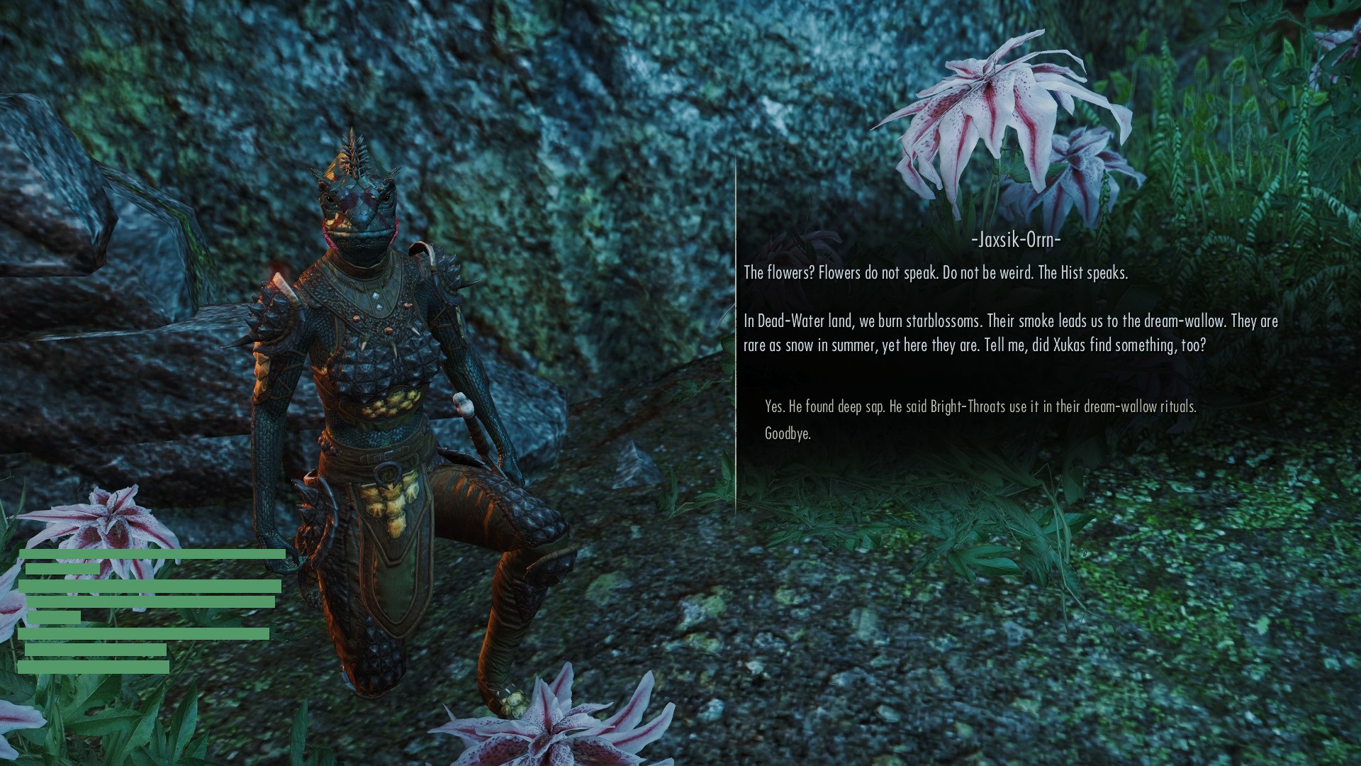 Talking flowers? Weirdo. Listen to the sentient alien trees. r