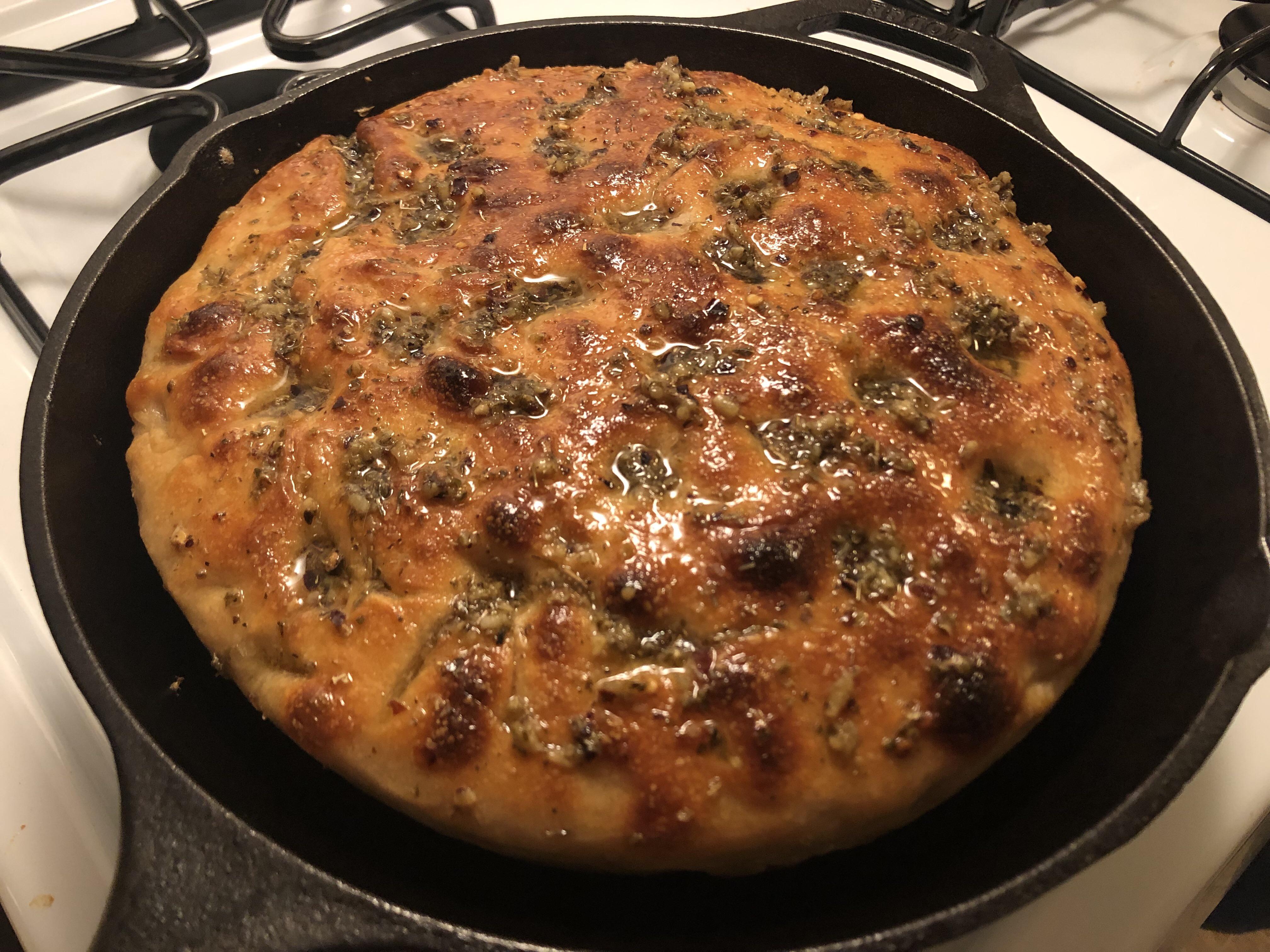 First bake after finals week, Kenji’s Garlic Focaccia! r/seriouseats