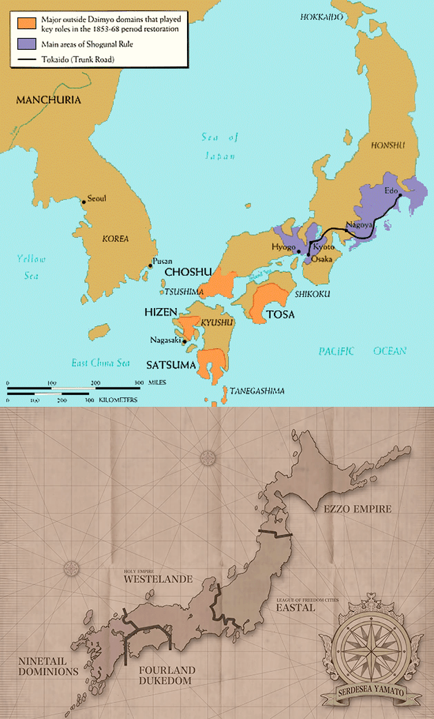 subtle territorial parallel Dominions and SatsumaChoshu
