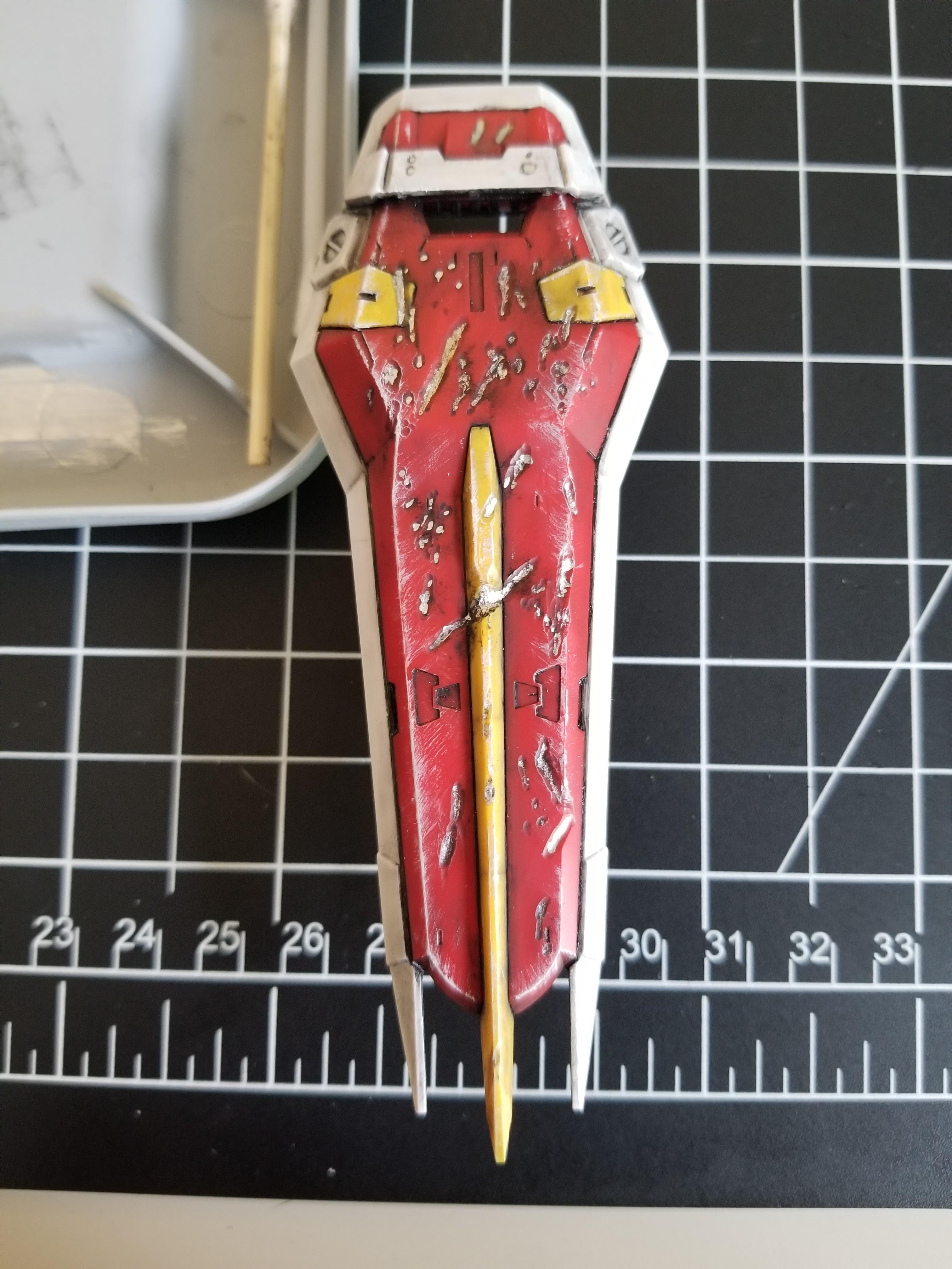 GAT X105 Aile Strike Gundam Shield This is my first time weathering a