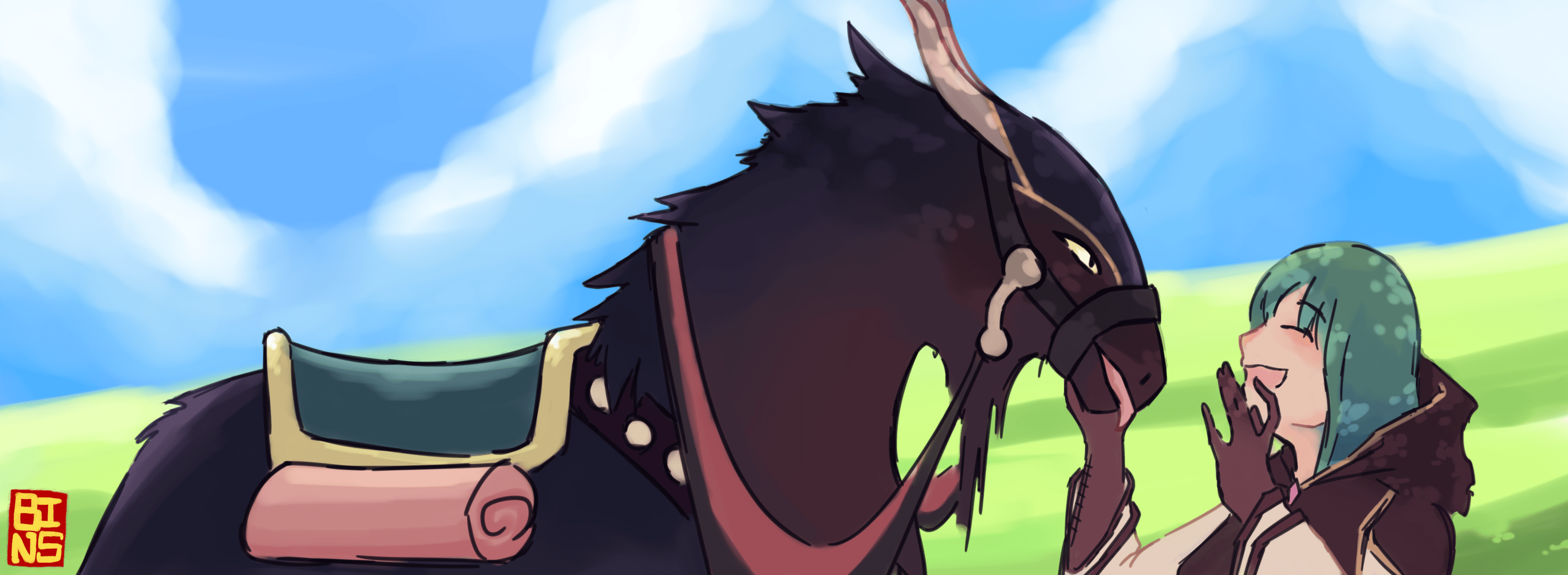 a fanart for the horse skin Chimera Mount
