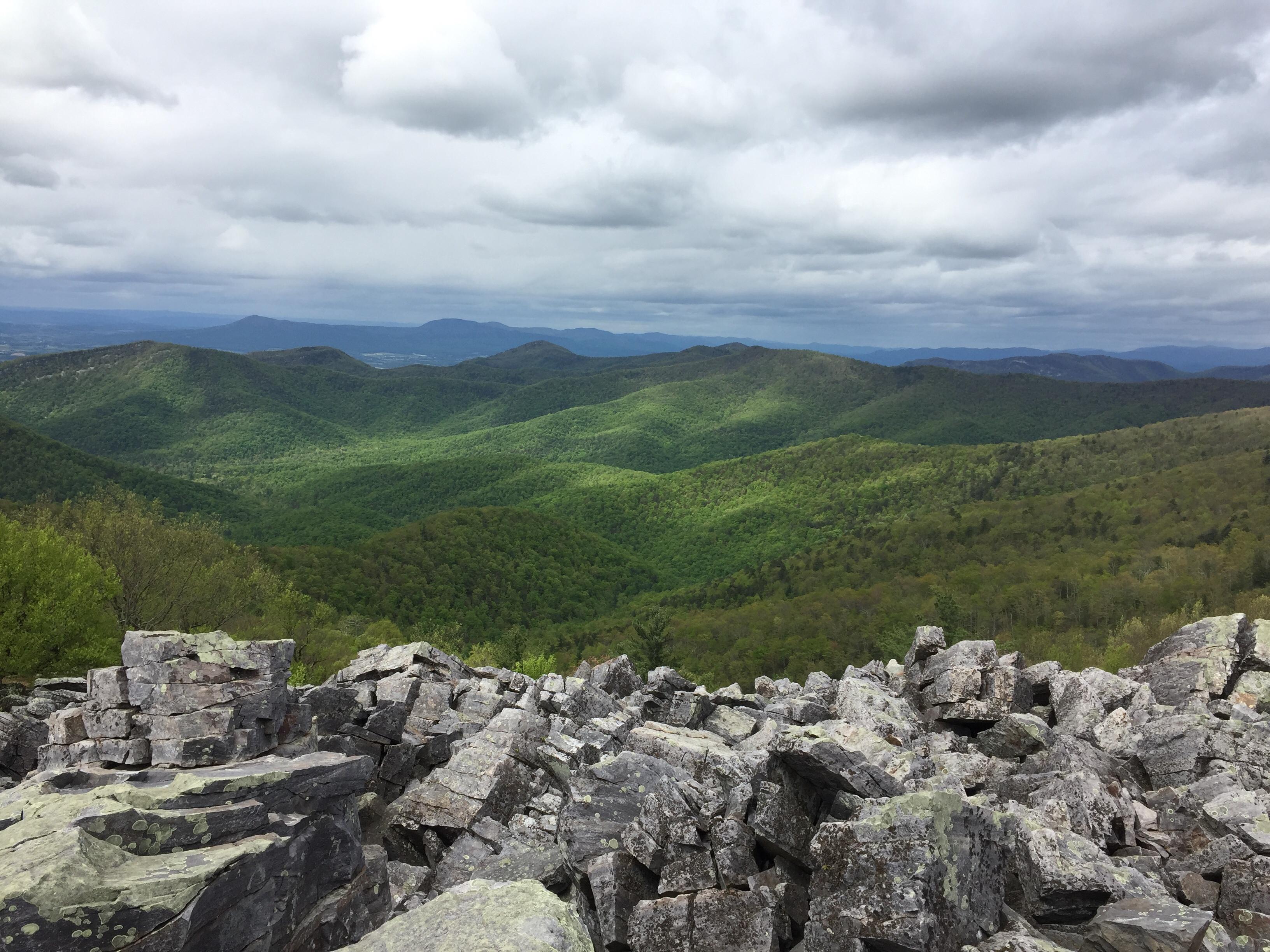 Shenandoah National Park, Blackrock Summit after 12 hours of rain r