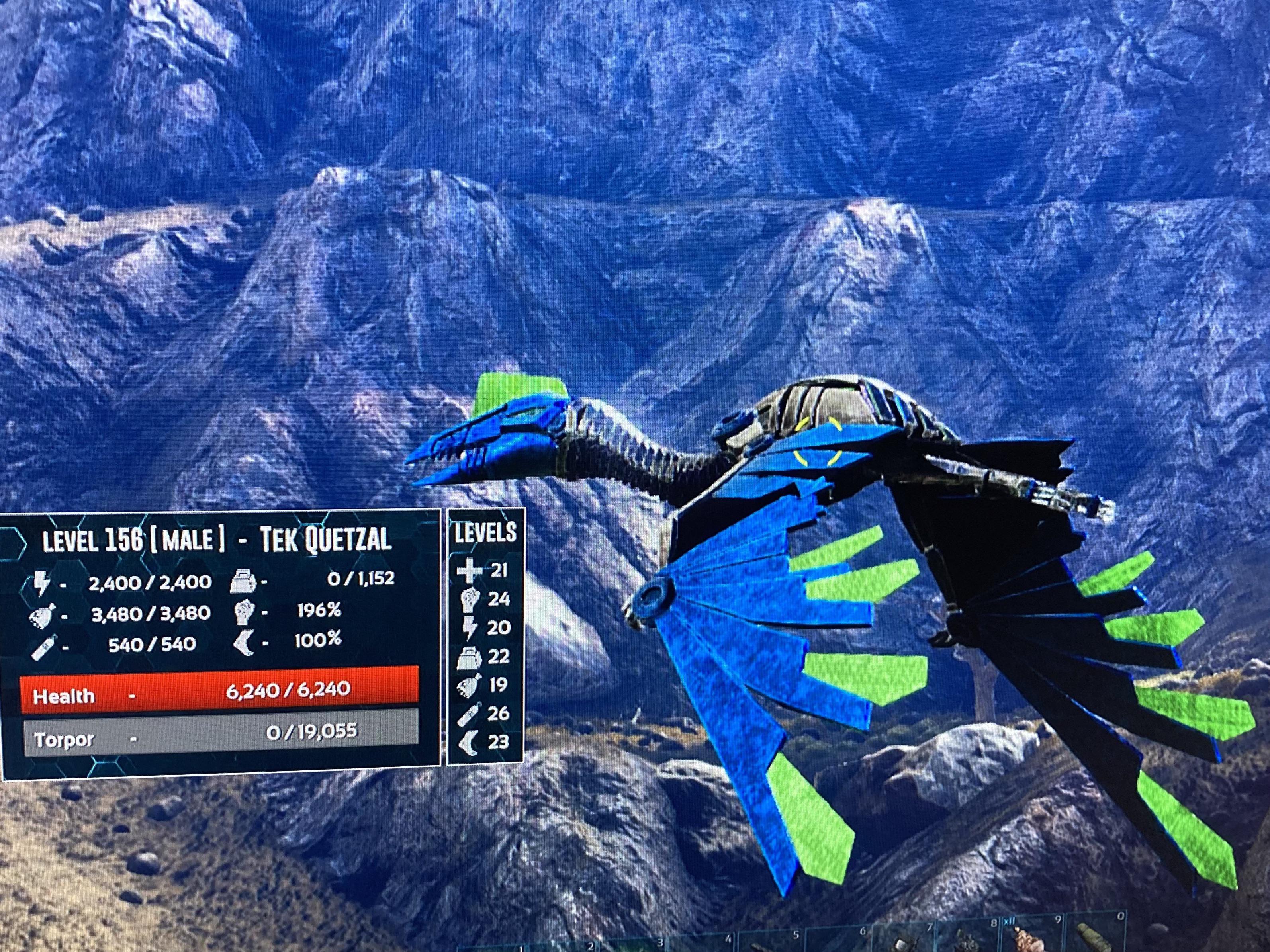 First Quetzal I found in my solo Ragnarok game and I’m very excited. Lvl 156 Tek!!! r/ARK