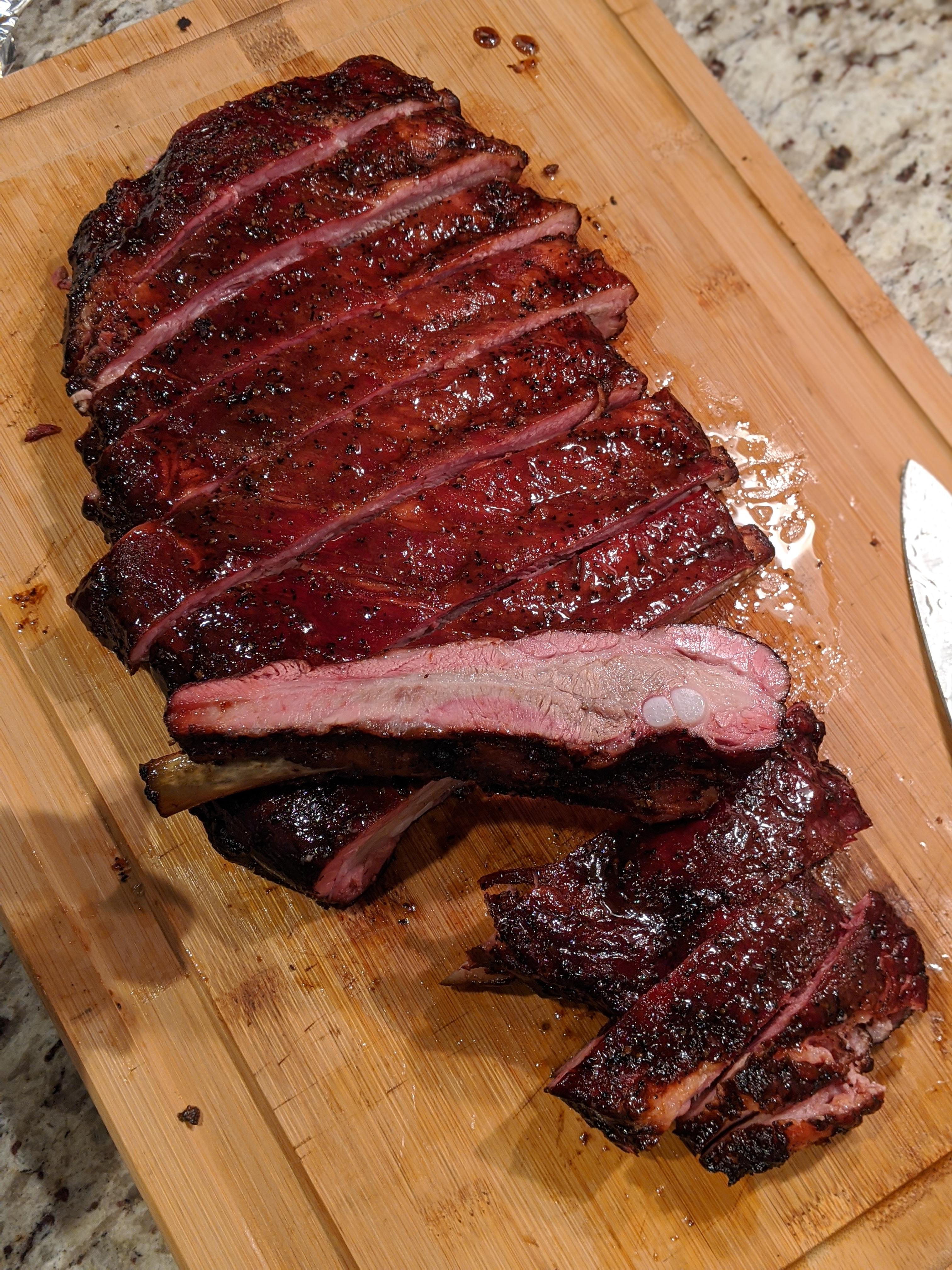 [homemade] Smoked Whole Spare Ribs r/food