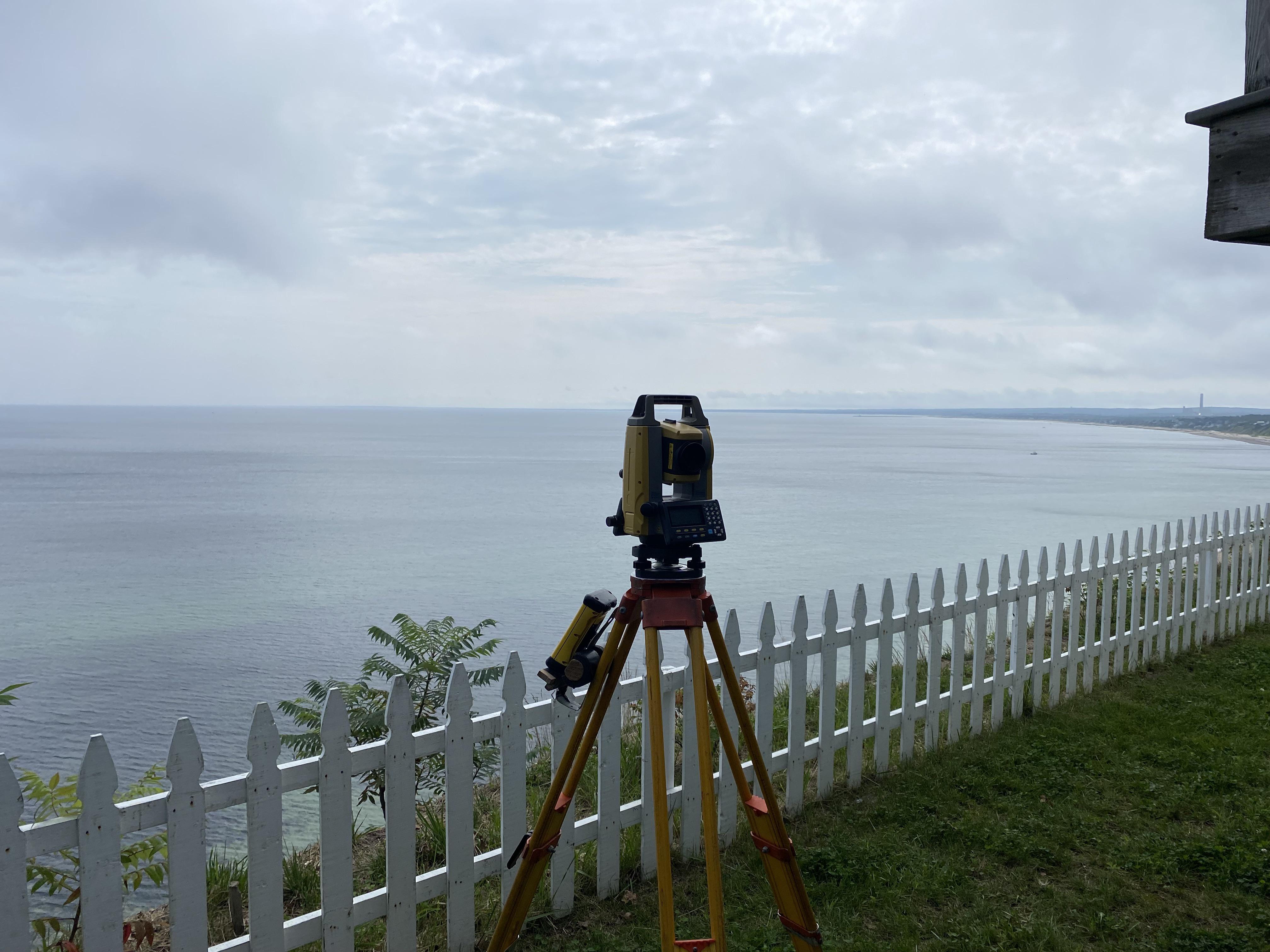 Today’s office, overlooking Cape Cod Bay r/Surveying