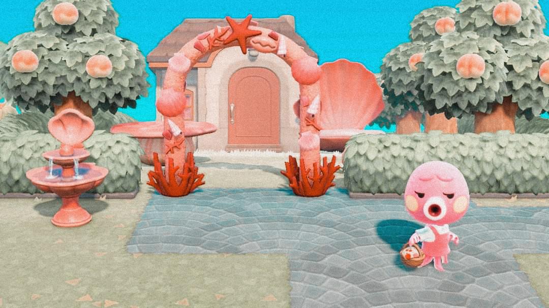 My work on marina's home. I think she is proud!! AnimalCrossing