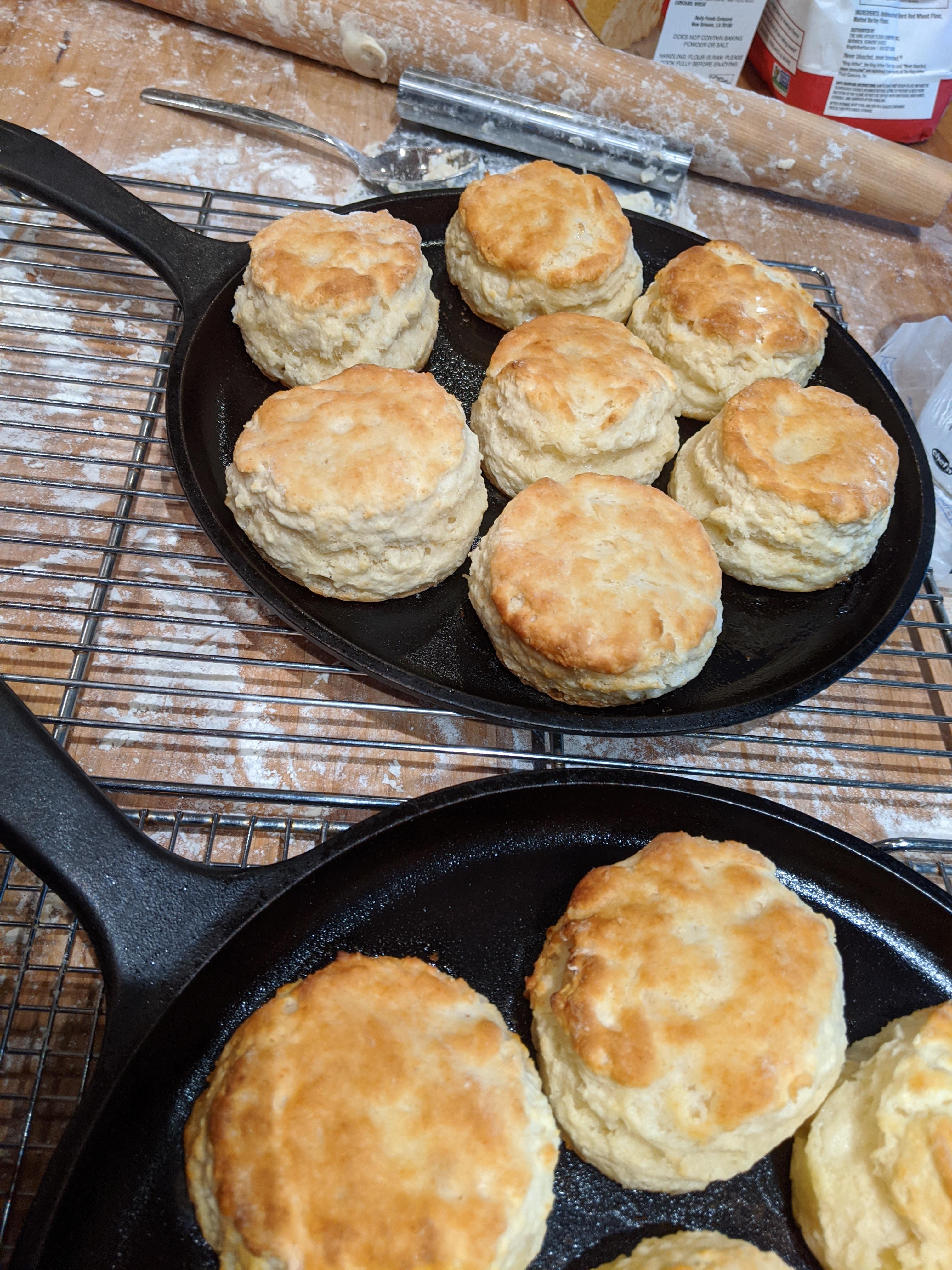 [Homemade] Southern Biscuits on Cast Iron r/food