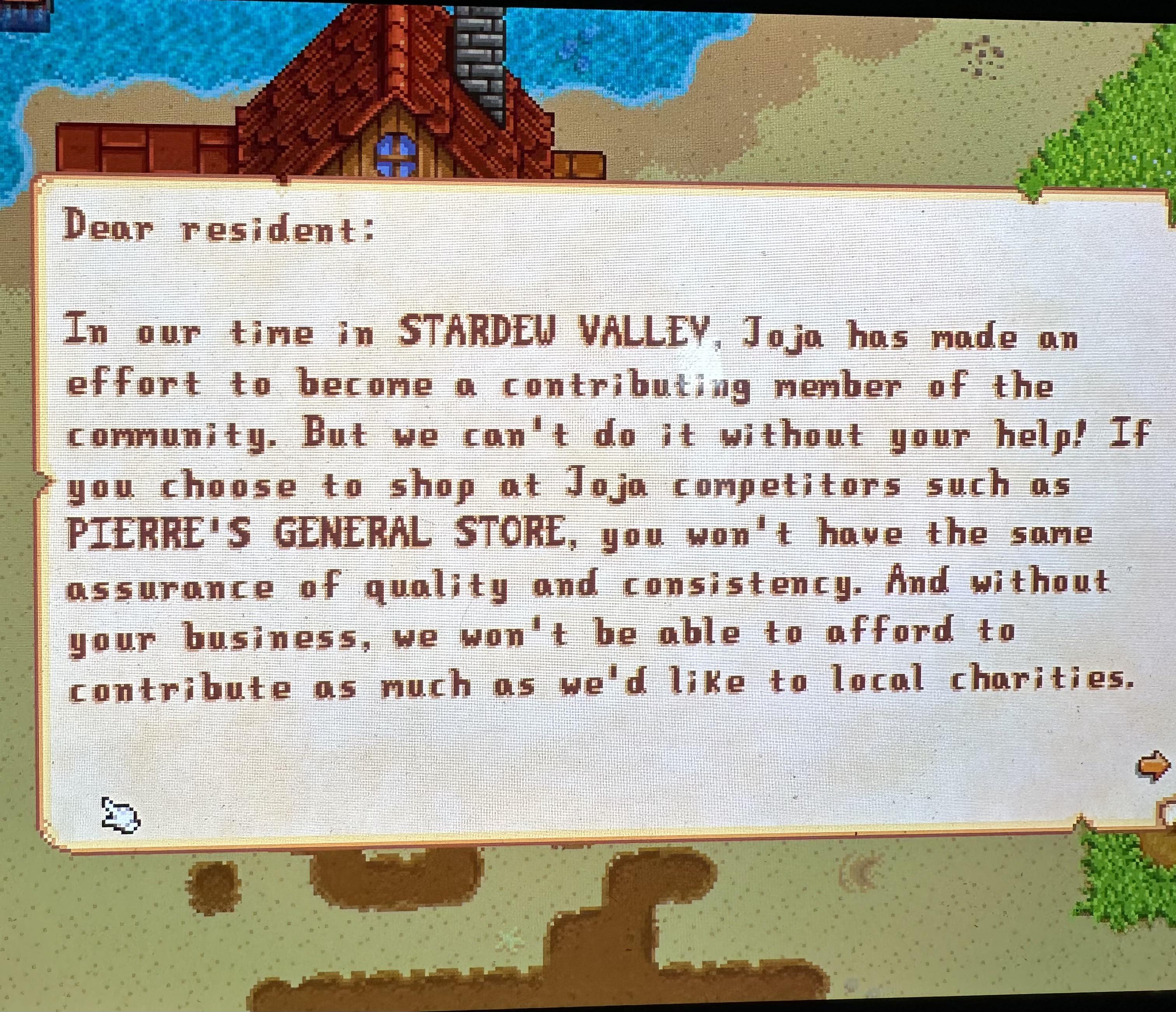 Joja mart propaganda in my mailbox r/StardewValley