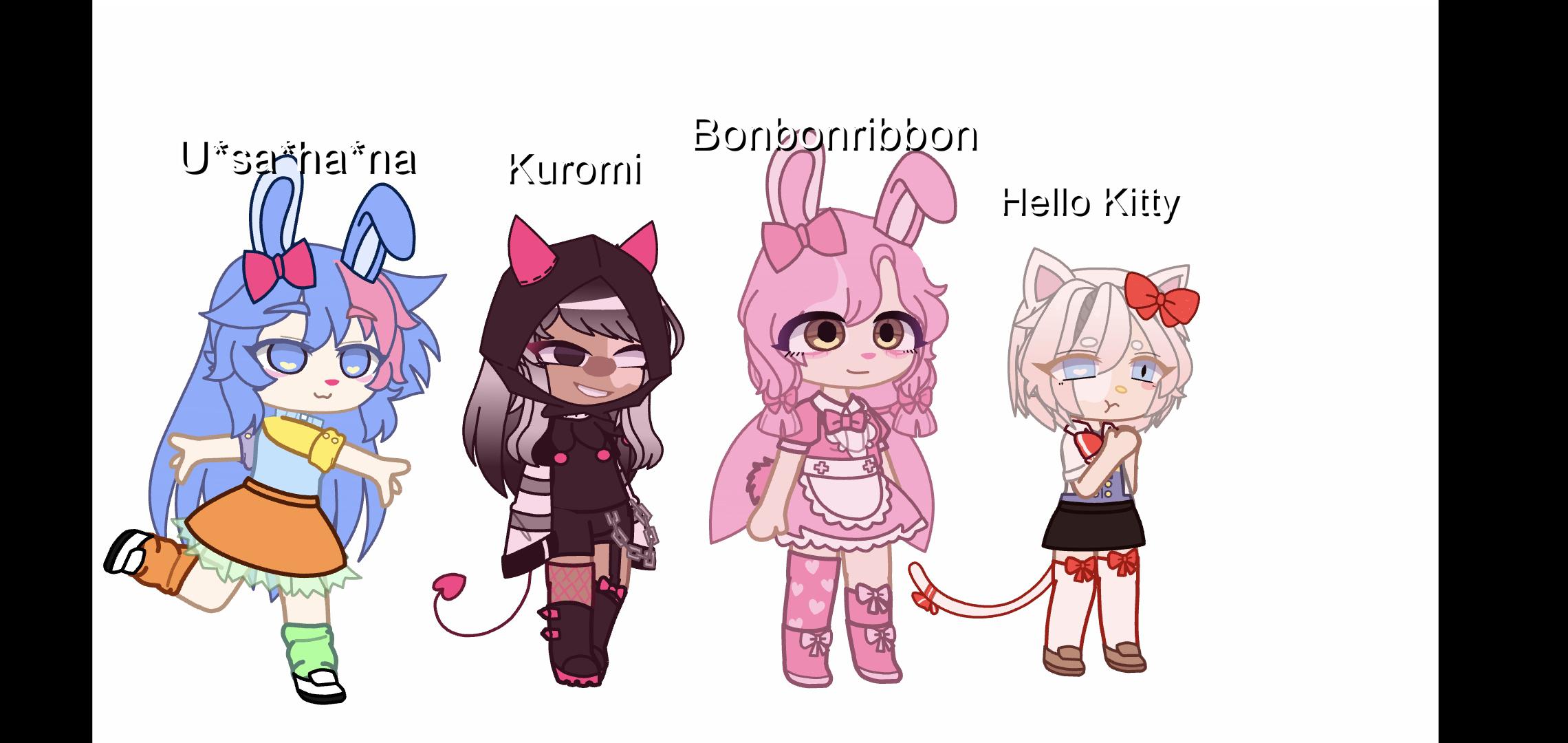 Sanrio characters in gacha club