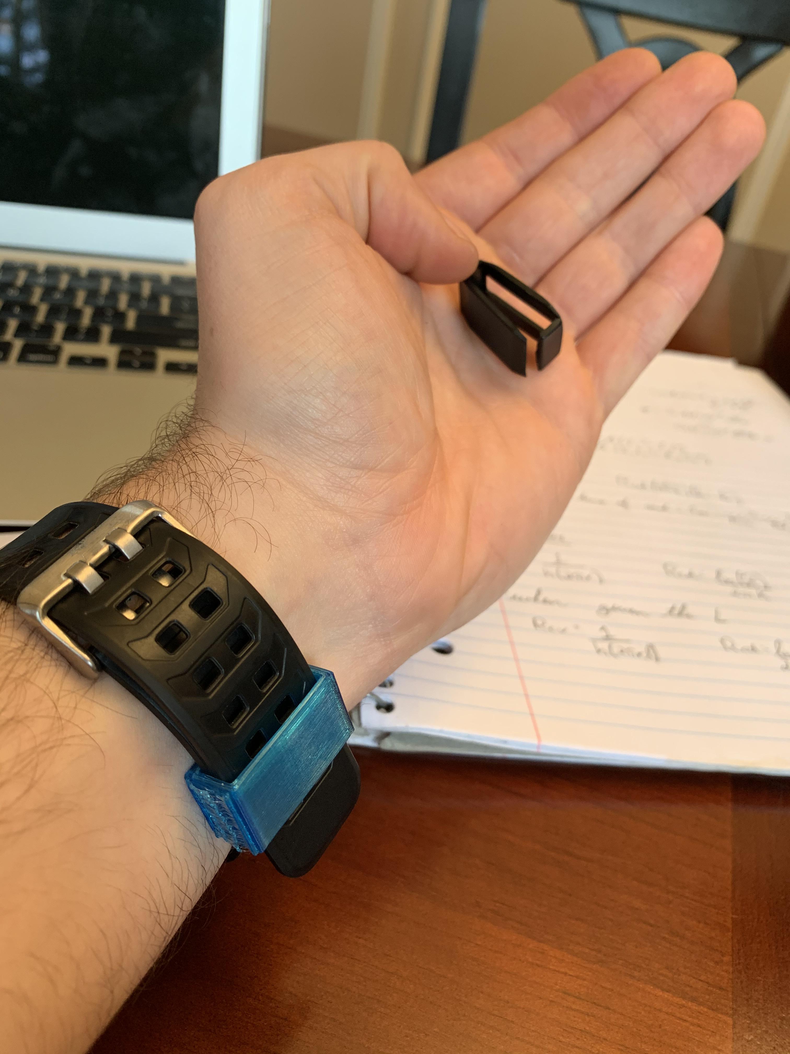 Band holder on my Apple watch band broke, printed a new one in TPU on