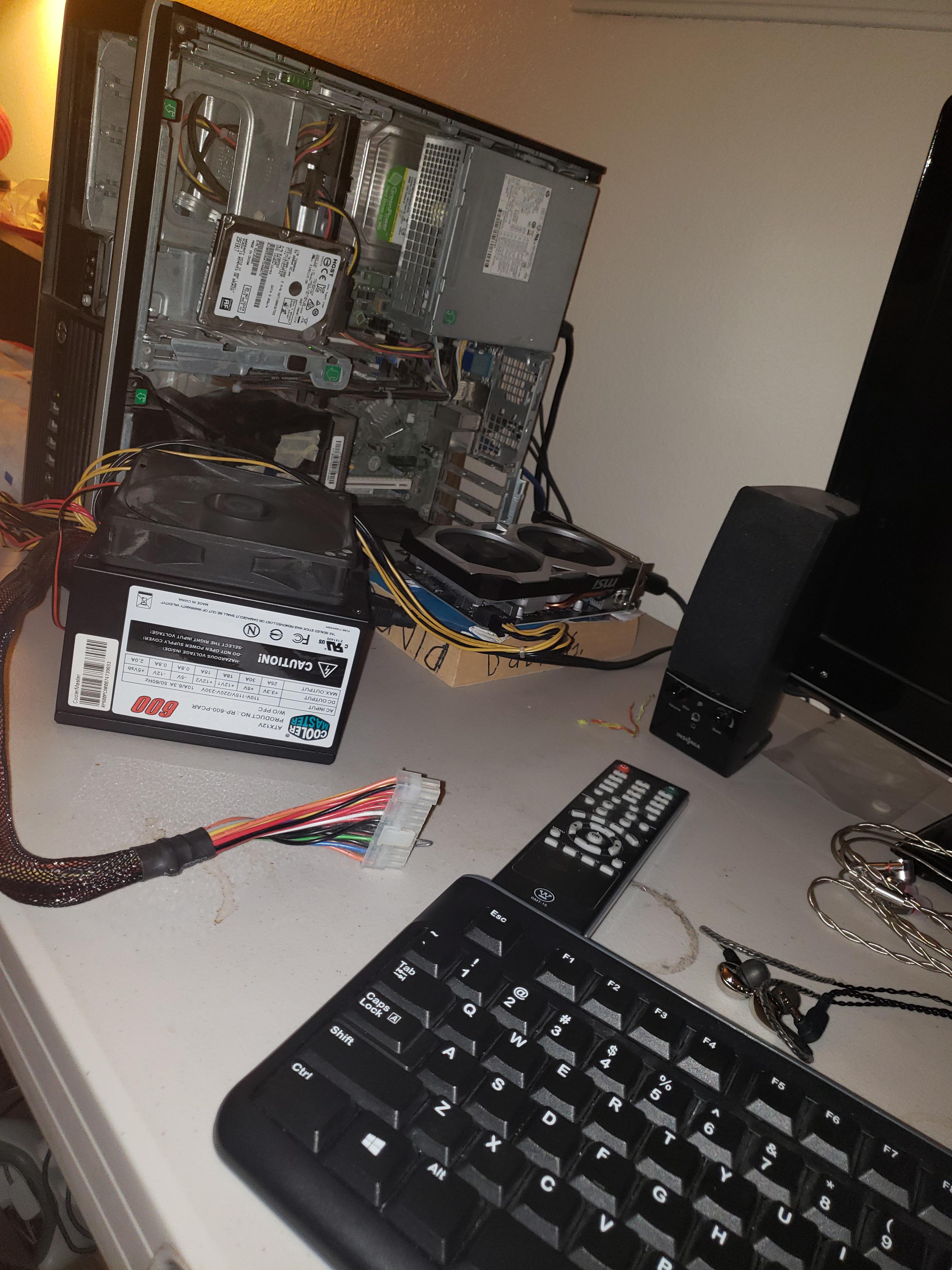 Two power supplies one computer r/shittybattlestations