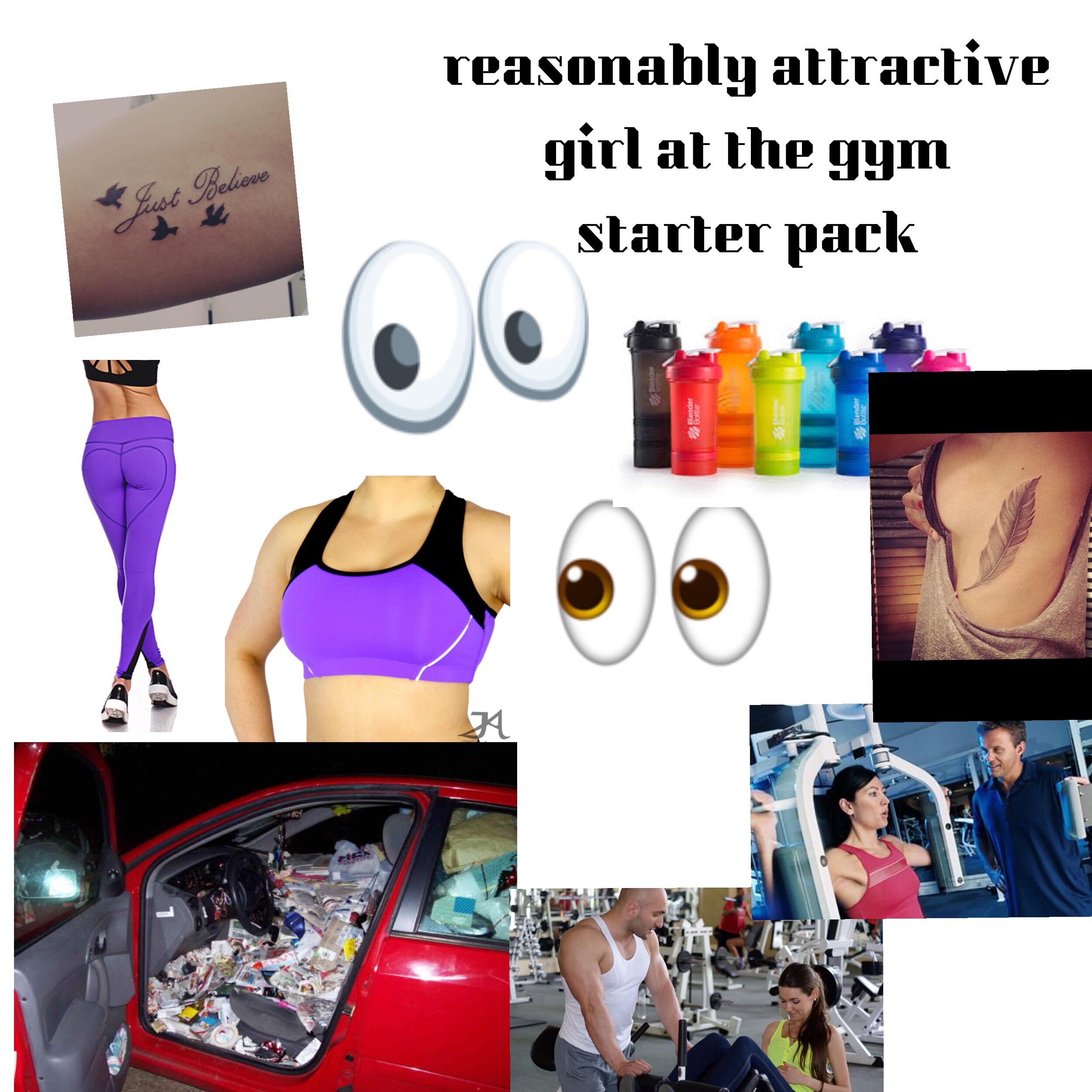 Reasonably Attractive Girl at the Gym Starter Pack r/starterpacks