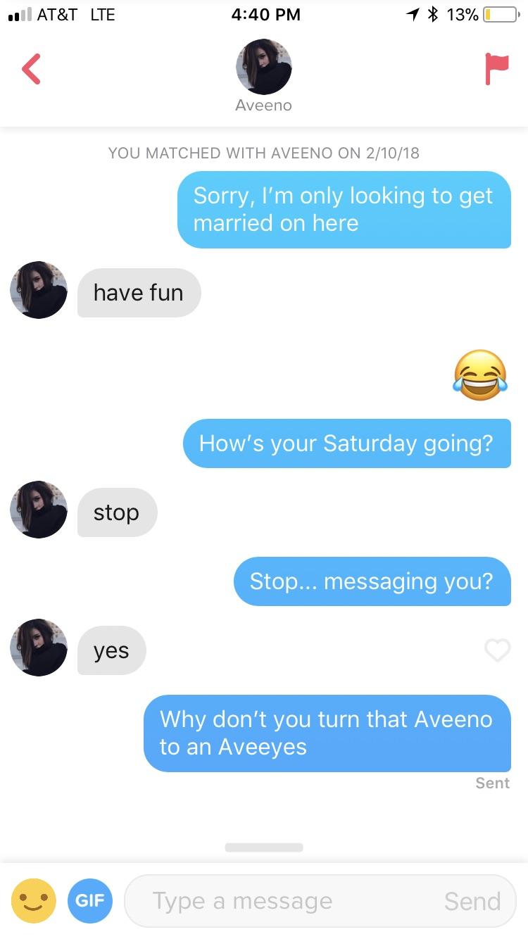 Her bio said she was looking for a hook up and nothing