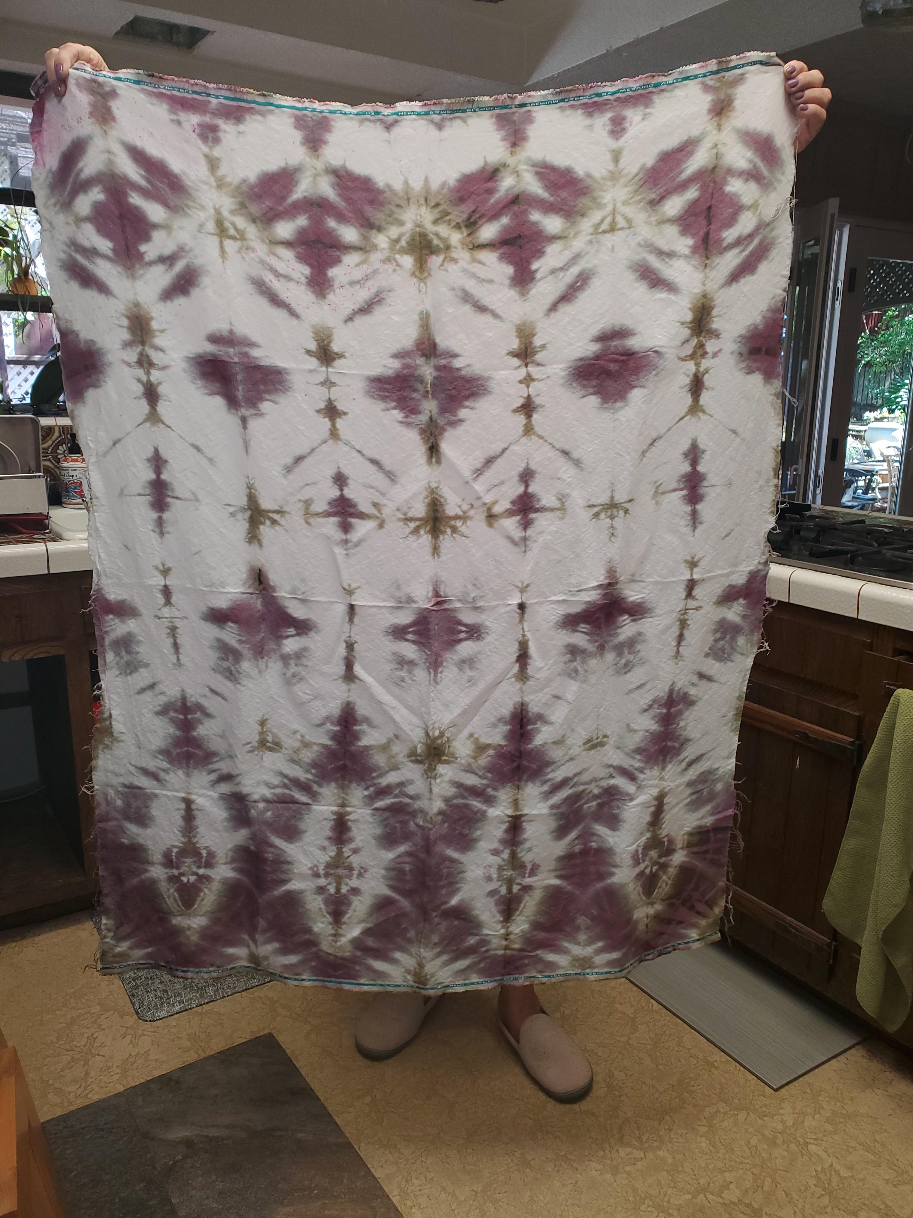 My first attempt on bamboo cloth r/tiedye