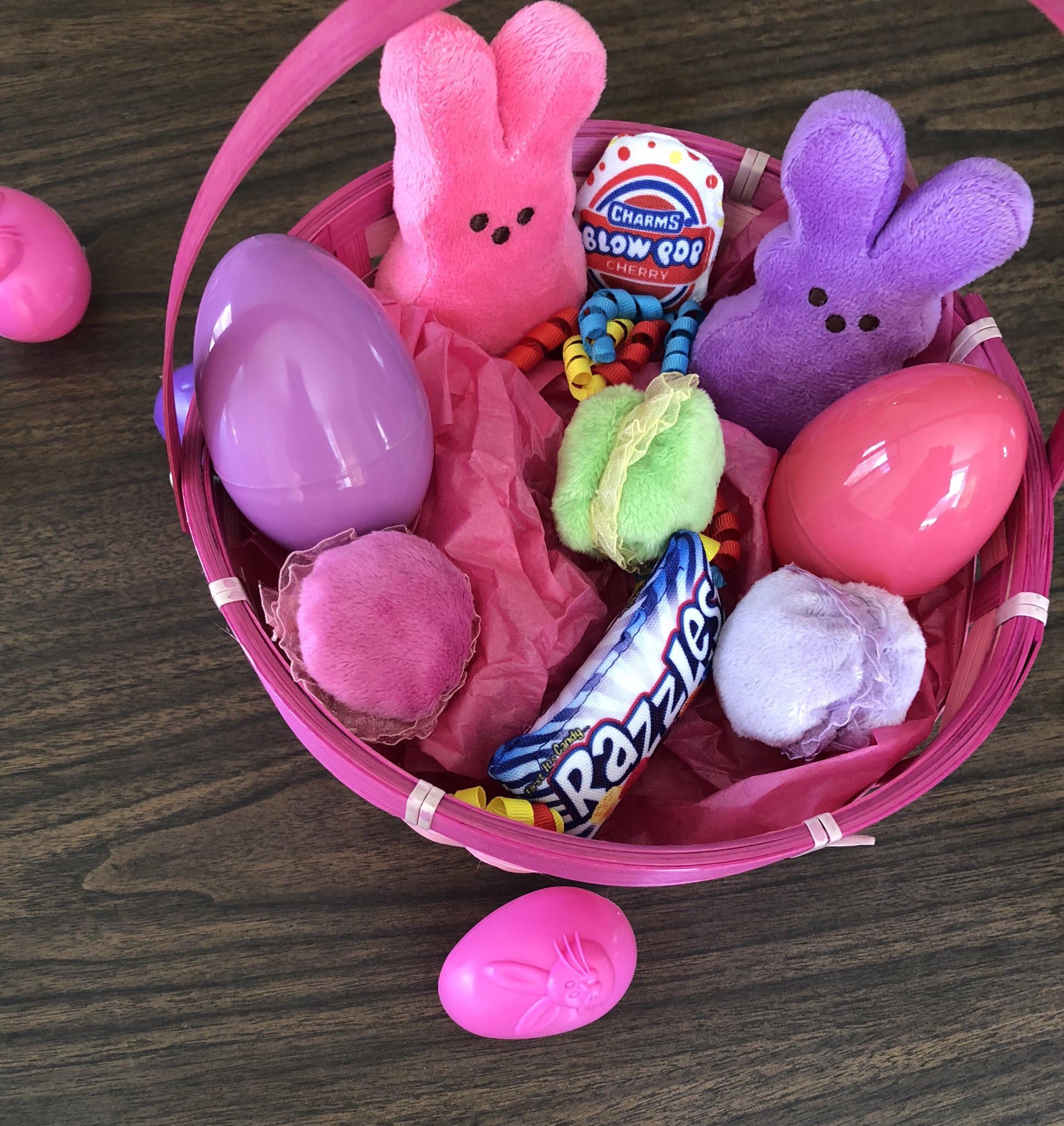 i put together this little basket for my kitten’s first Easter. she loved it, and i loved seeing