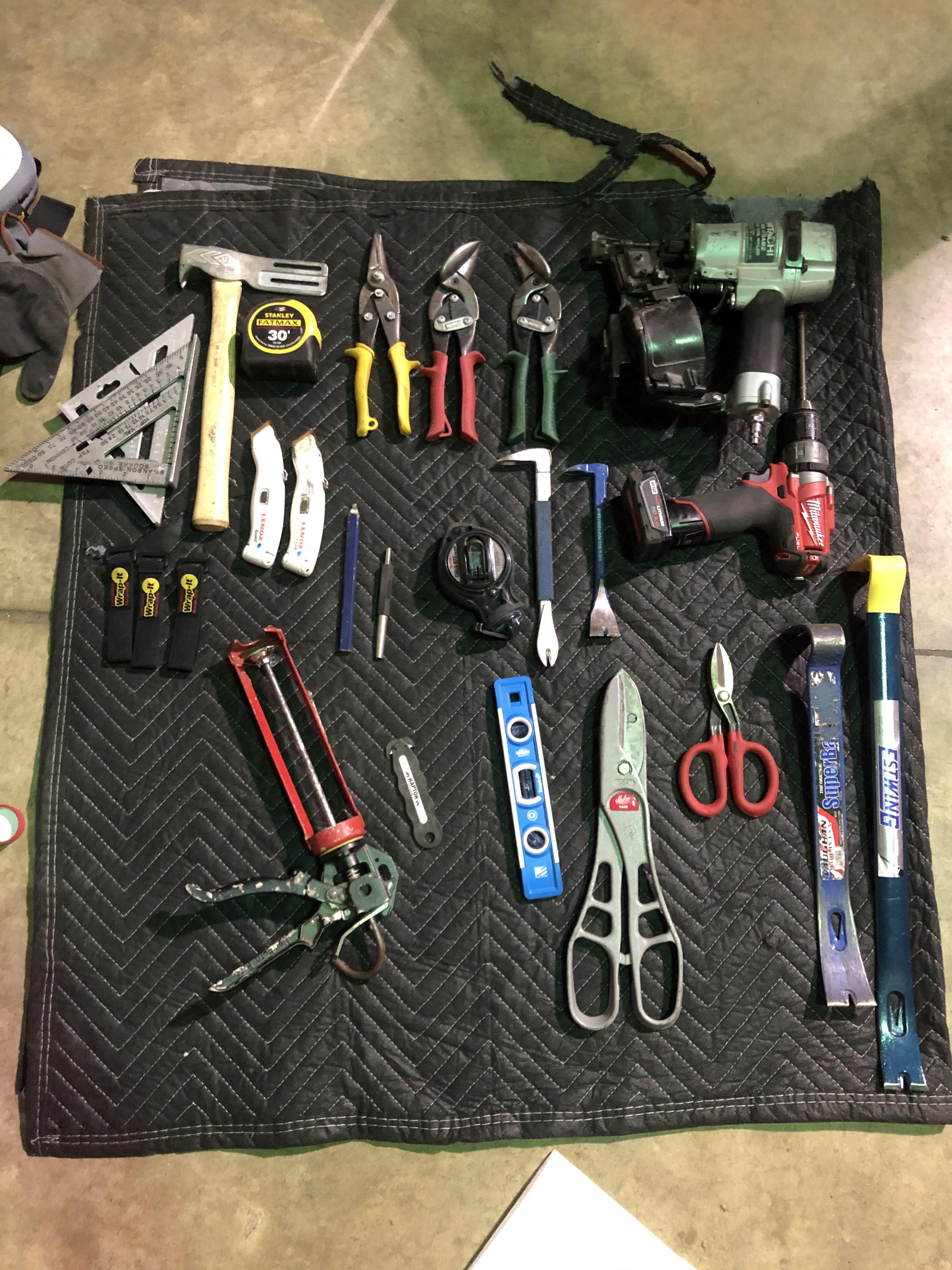 Most of daily tools as a roofer. r/Tools