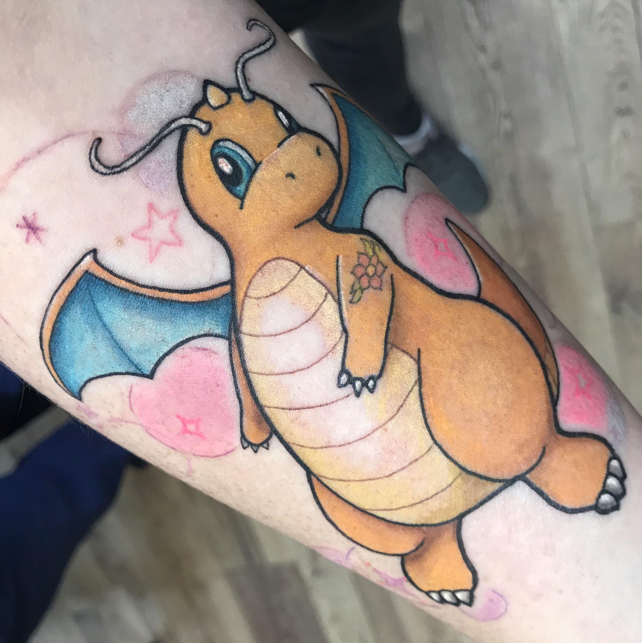 Dragonite Tattoo by Annalou at Diligent Lobotomy in Tucker,