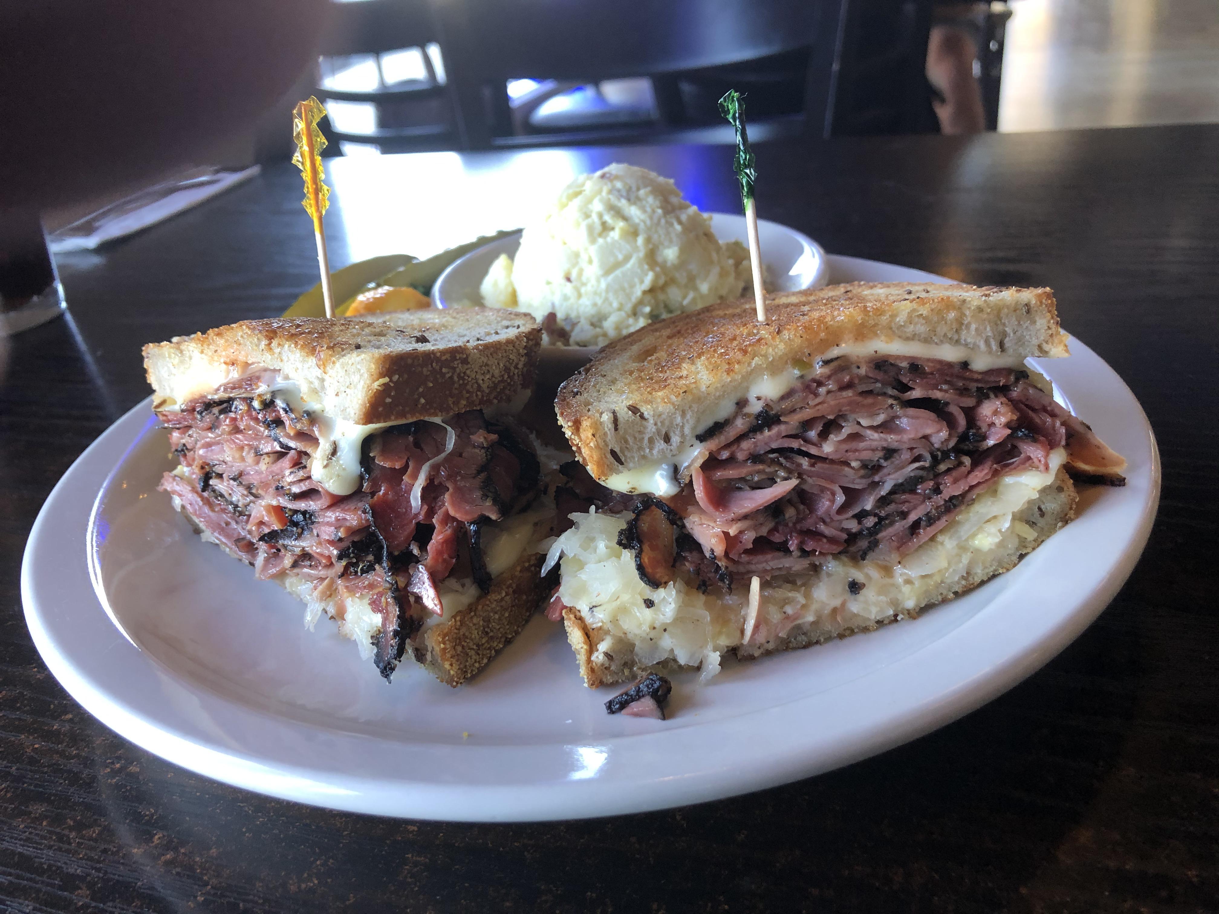 Pastrami ReubenElijah’s Deli San Diego CA USA r/Sandwiches