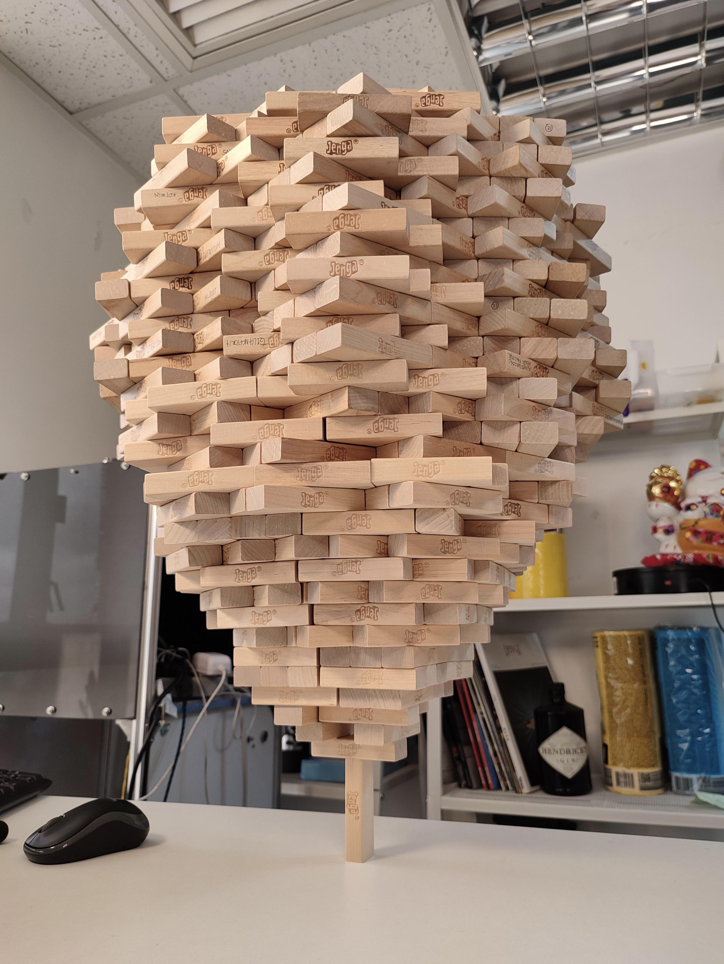 1,500 blocks of Jenga on 1. r/pics