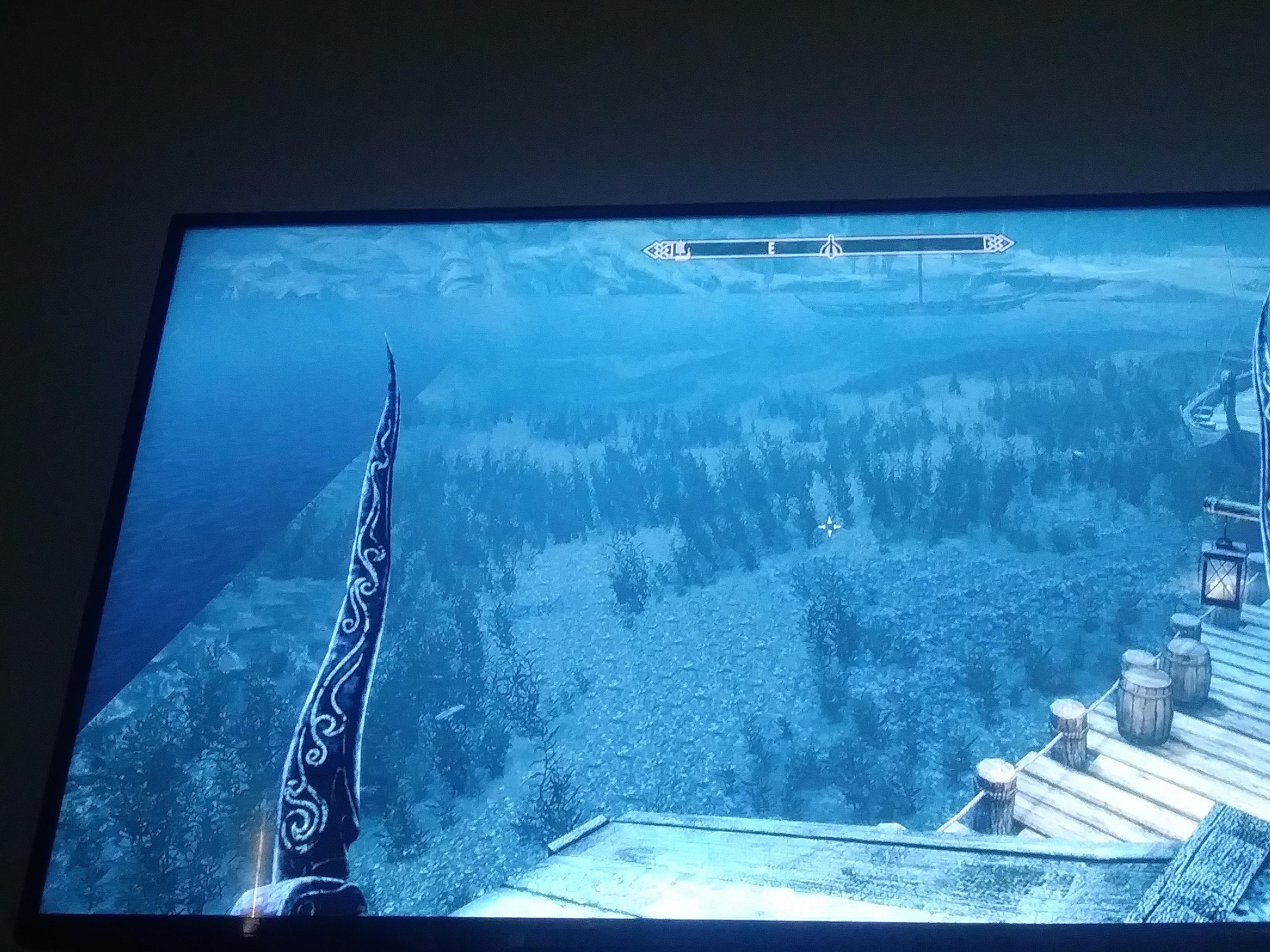 I was playing Skyrim and a bunch of water just randomly disappeared