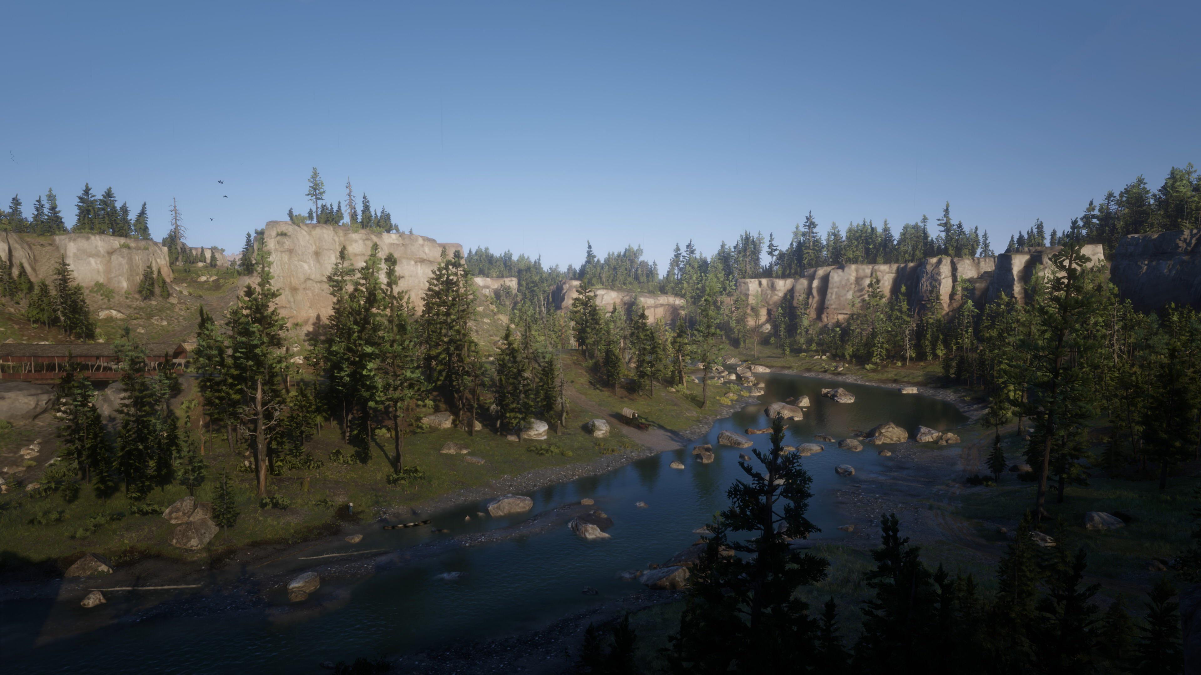View above the Dakota River. r/reddeadredemption