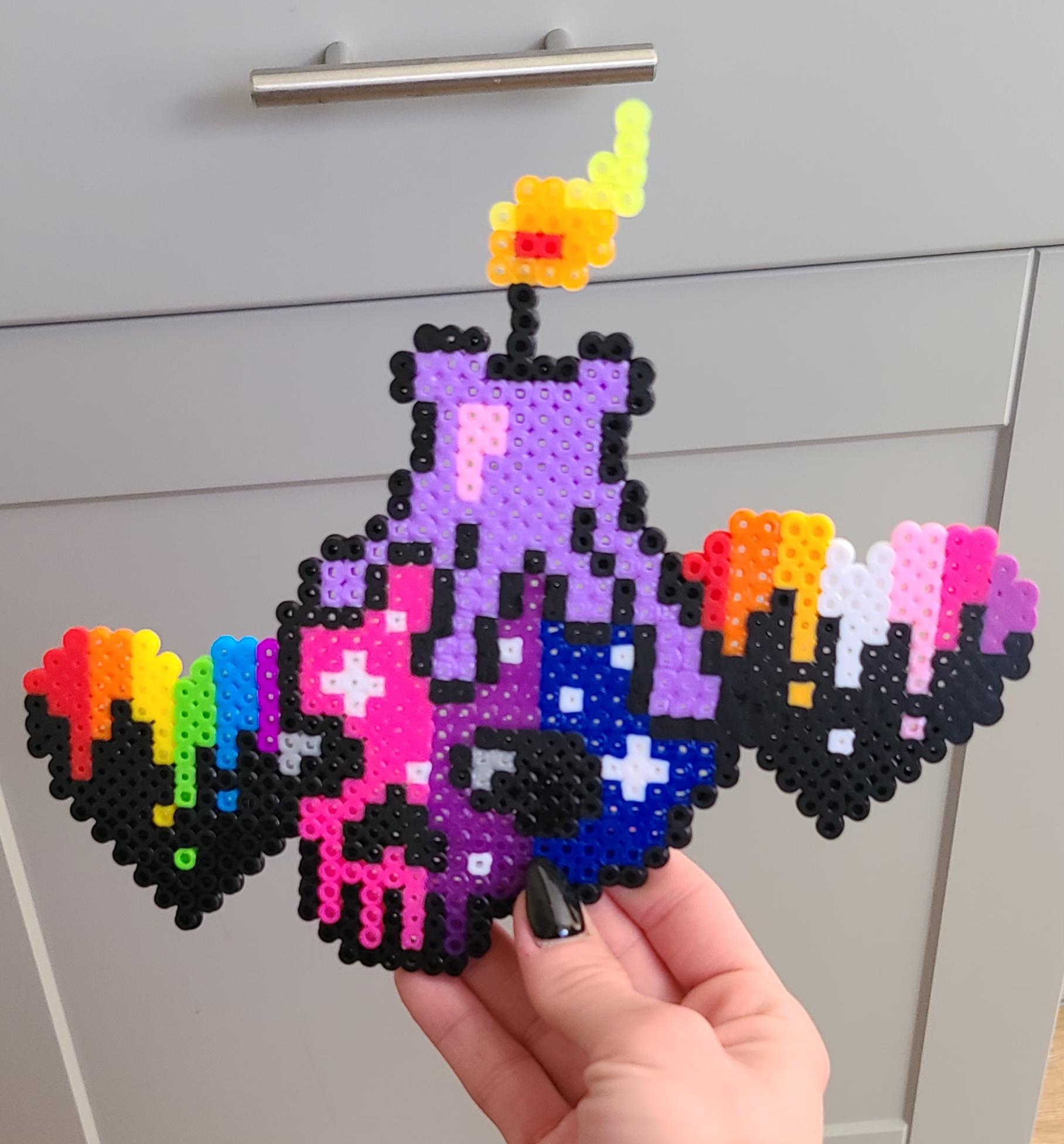 Fun first time with perler beads! 🏳️‍🌈 NOT as easy as I had envisioned