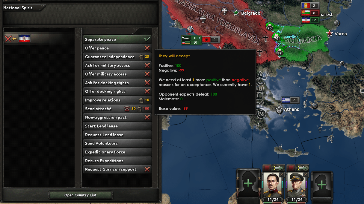 Separate Peace diplomatic action added r/hoi4