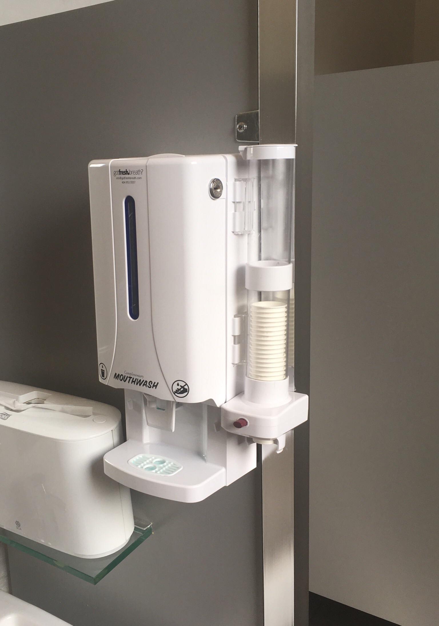 This restaurant bathroom has a mouthwash dispenser r/mildlyinteresting