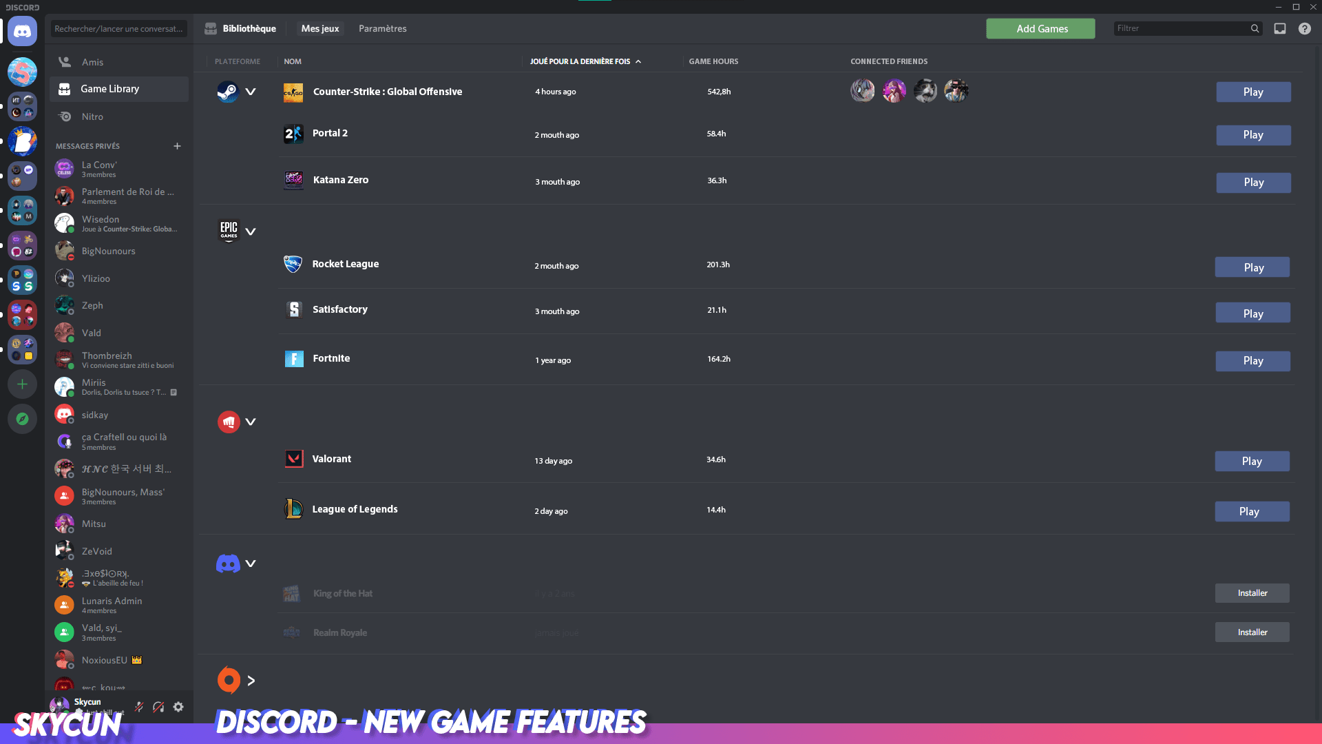 Concept If Discord have a update of the Game Library. (The original