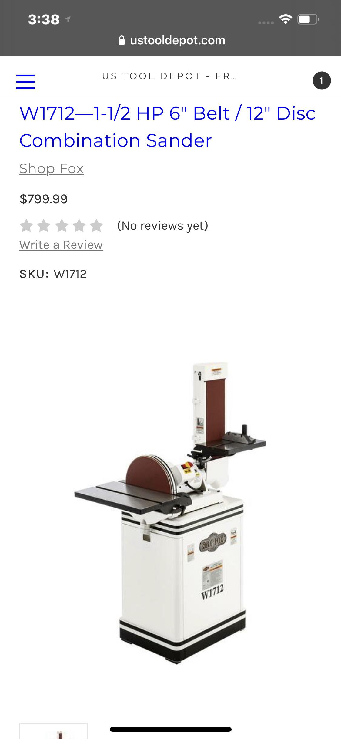 Is US Tool Depot a legit website and anyone have this sander? Would you